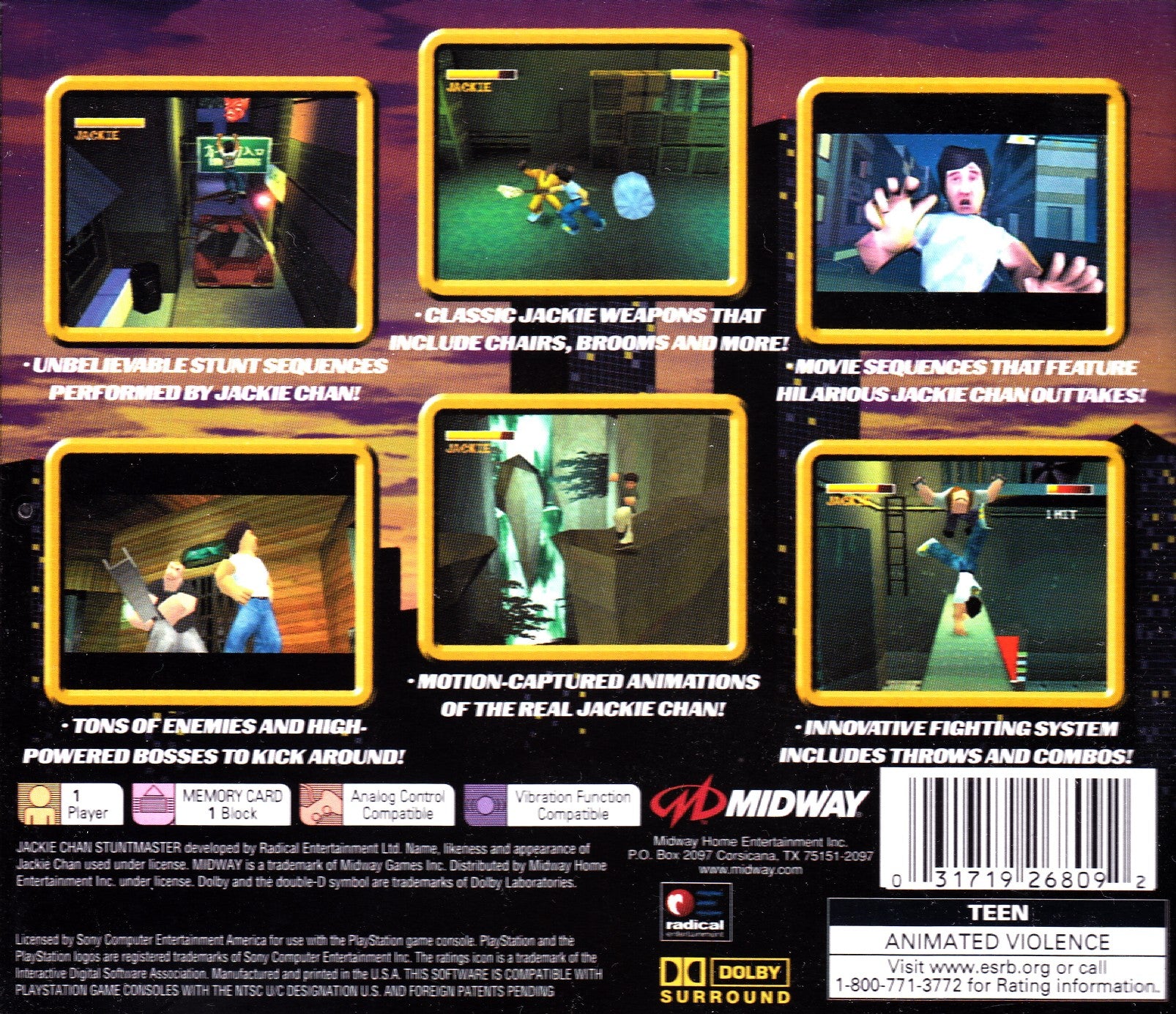 Jackie Chan's Stunt Master Playstation - Video Game - Used - CaveGamers - Image 2