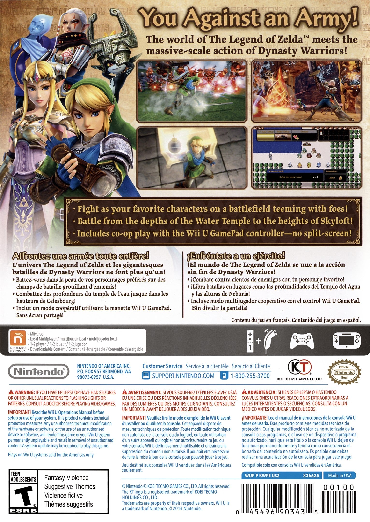 Hyrule Warriors Wii U - Video Game - Used - CaveGamers - Image 2