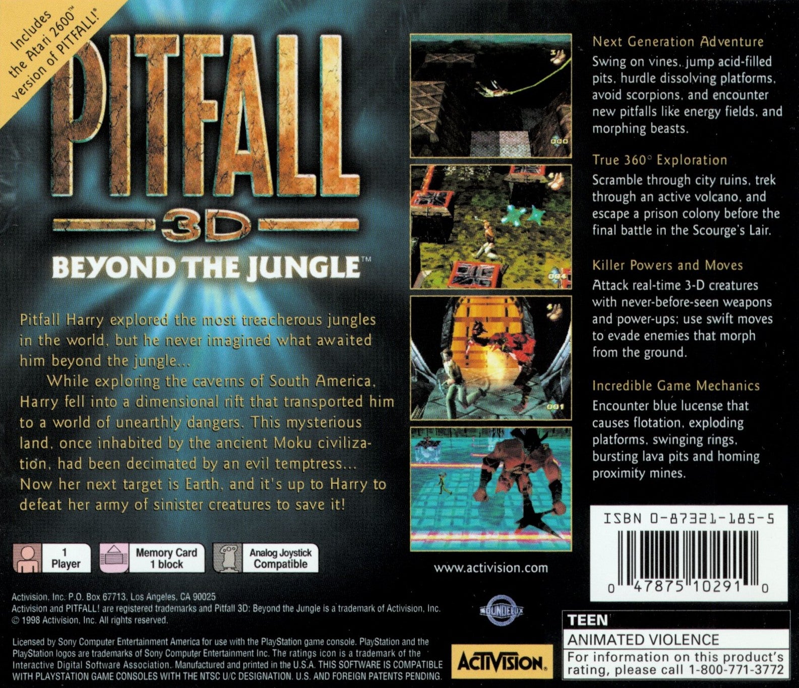Pitfall 3D Playstation - Video Game - Used - CaveGamers - Image 2