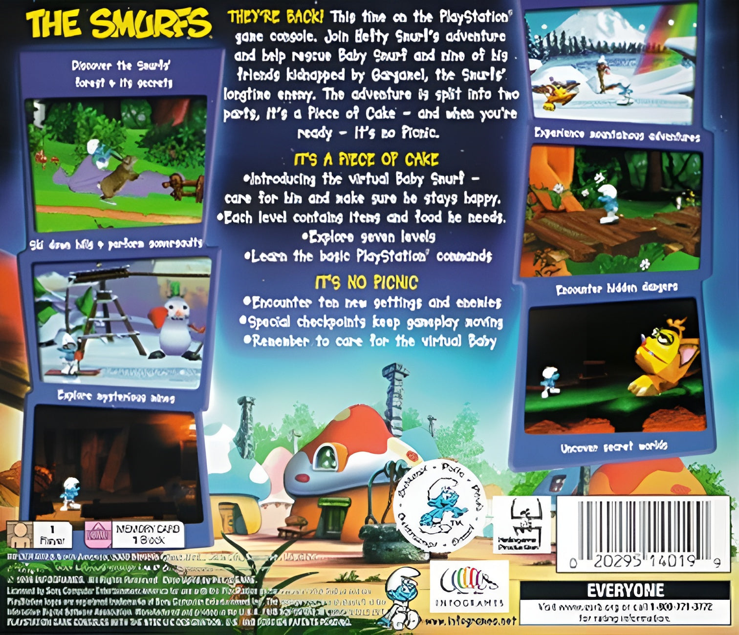Smurfs Playstation - Video Game - Used - CaveGamers - Image 2
