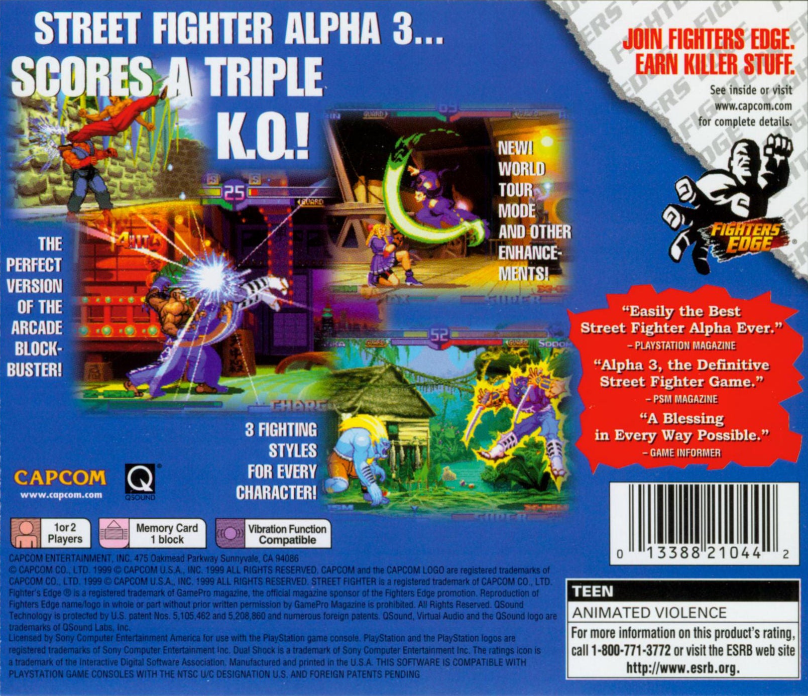 Street Fighter Alpha 3 Playstation - Video Game - Used - CaveGamers - Image 2
