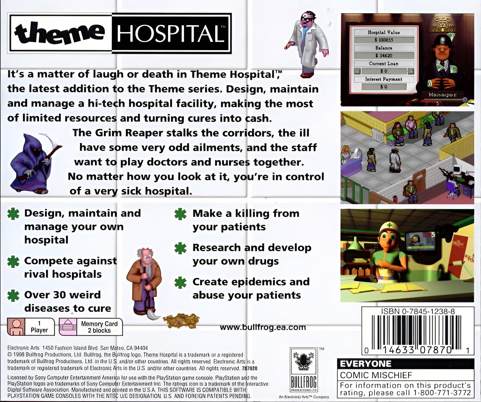 Theme Hospital Playstation - Video Game - Used - CaveGamers - Image 2
