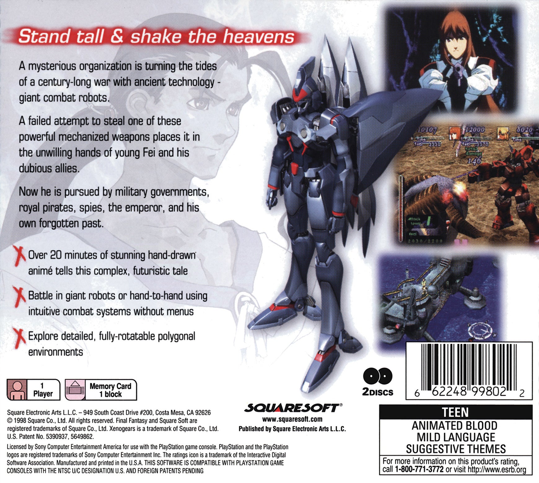 Xenogears [2 Discs] Playstation - Video Game - Used - CaveGamers - Image 2
