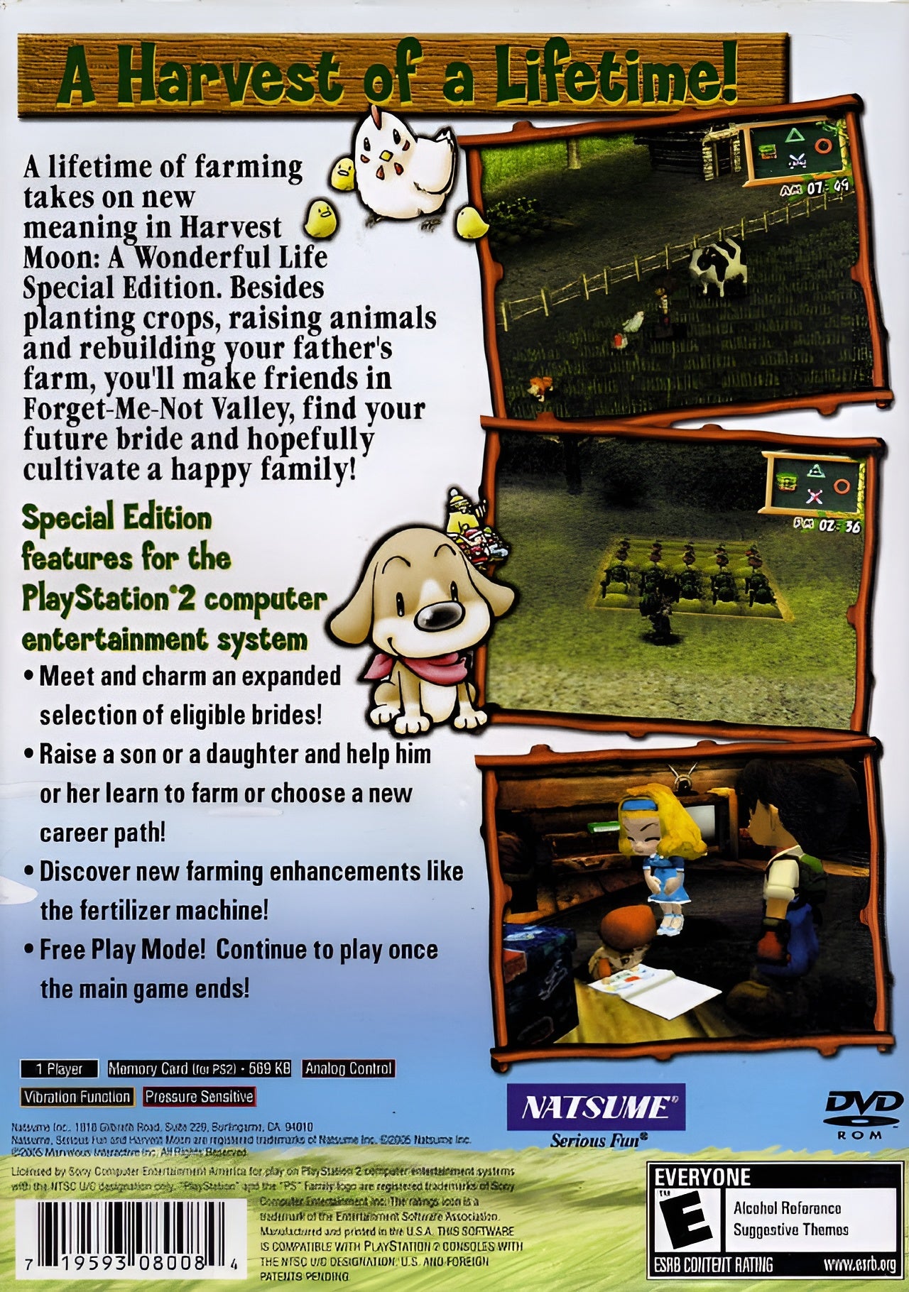 Harvest Moon A Wonderful Life Special Edition PS2 - Video Game - Used - CaveGamers - Image 2