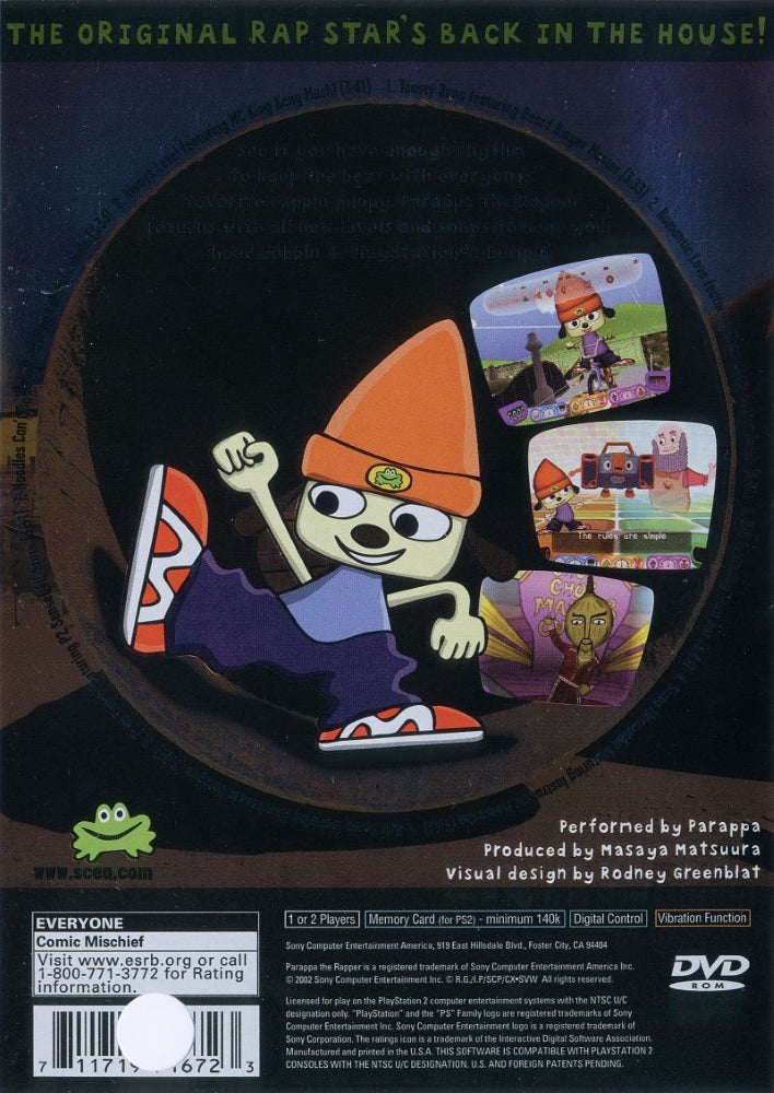 PaRappa the Rapper 2 PS2 - Video Game - Used - CaveGamers - Image 2