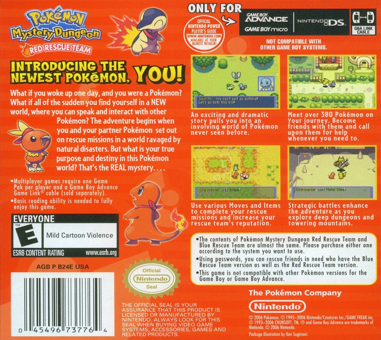 Pokemon Mystery Dungeon Red Rescue Team Game Boy Advance - Video Game - Used - CaveGamers - Image 2