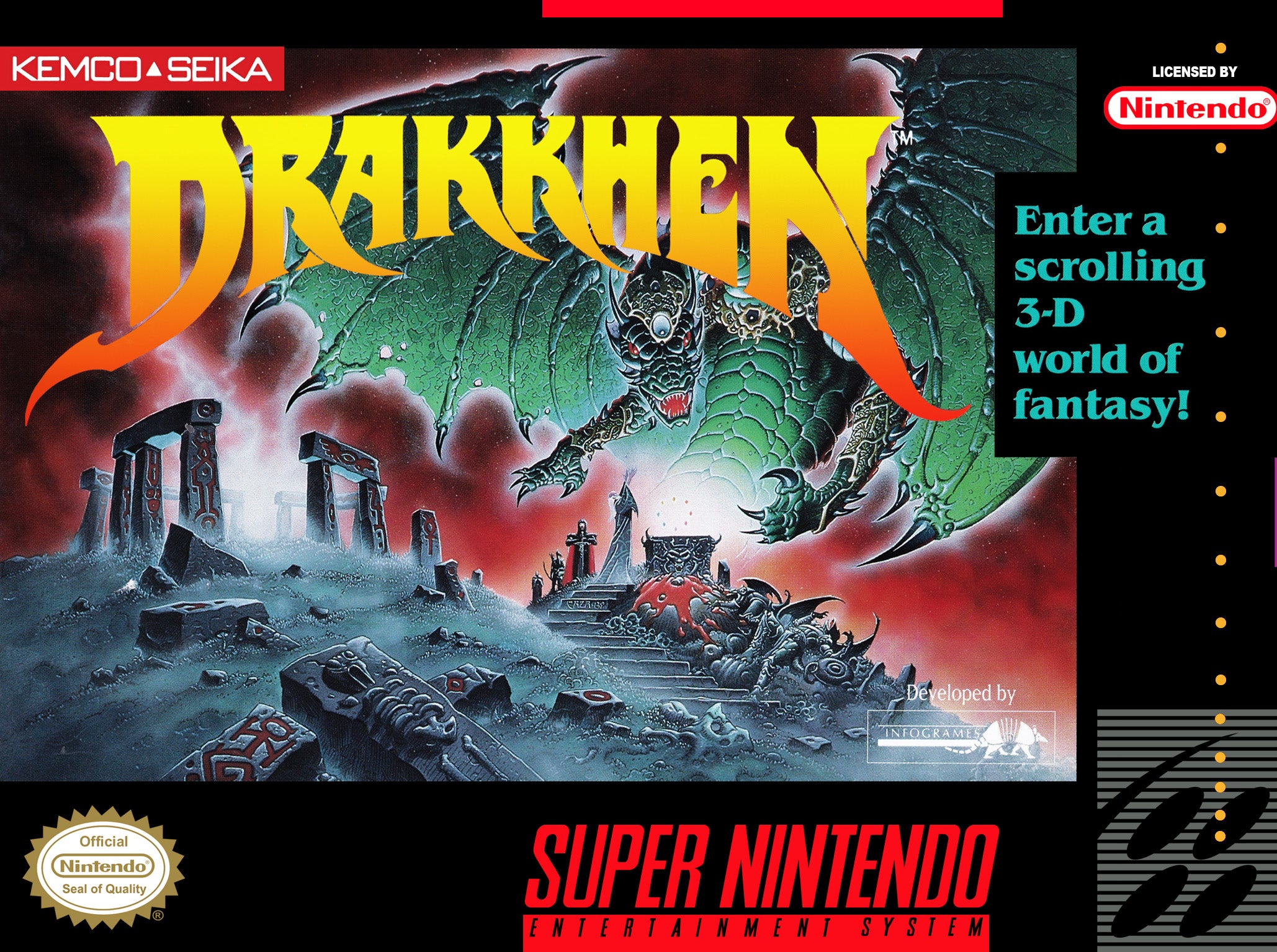 Drakkhen SNES - Video Game - Used - CaveGamers