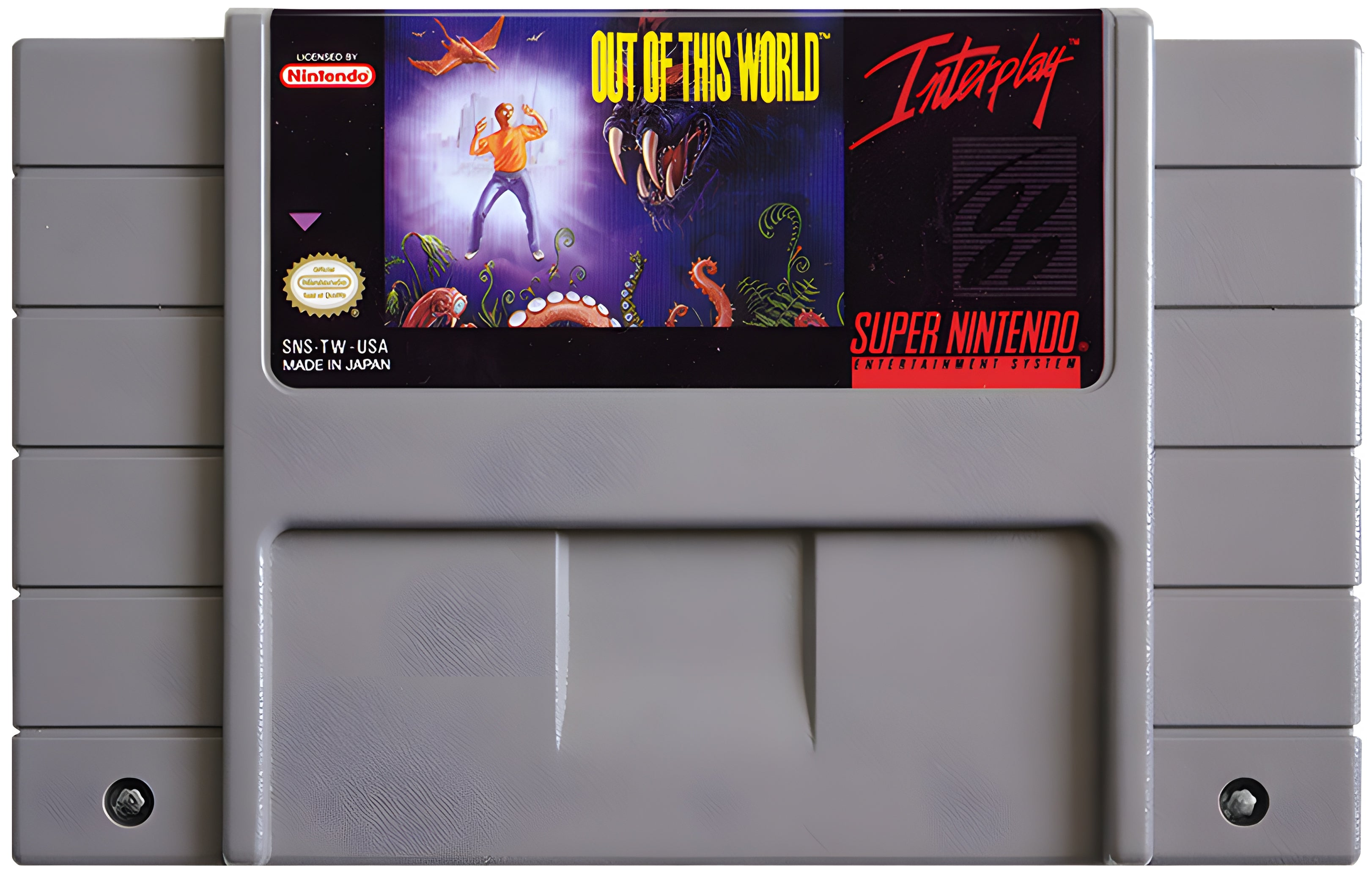 Out of This World SNES - Video Game - Used - CaveGamers - Image 3