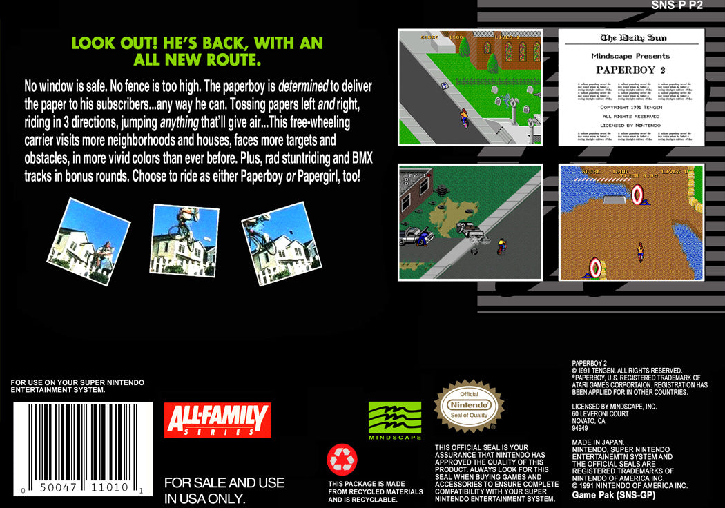 Paperboy 2 SNES - Video Game - Used - CaveGamers - Image 2
