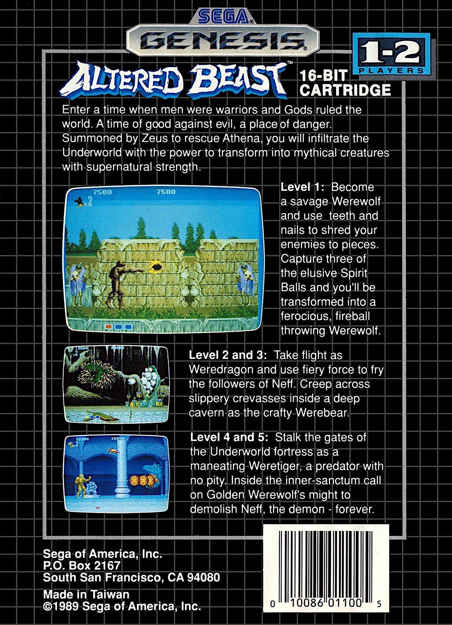 Altered Beast Genesis - Video Game - Used - CaveGamers - Image 2