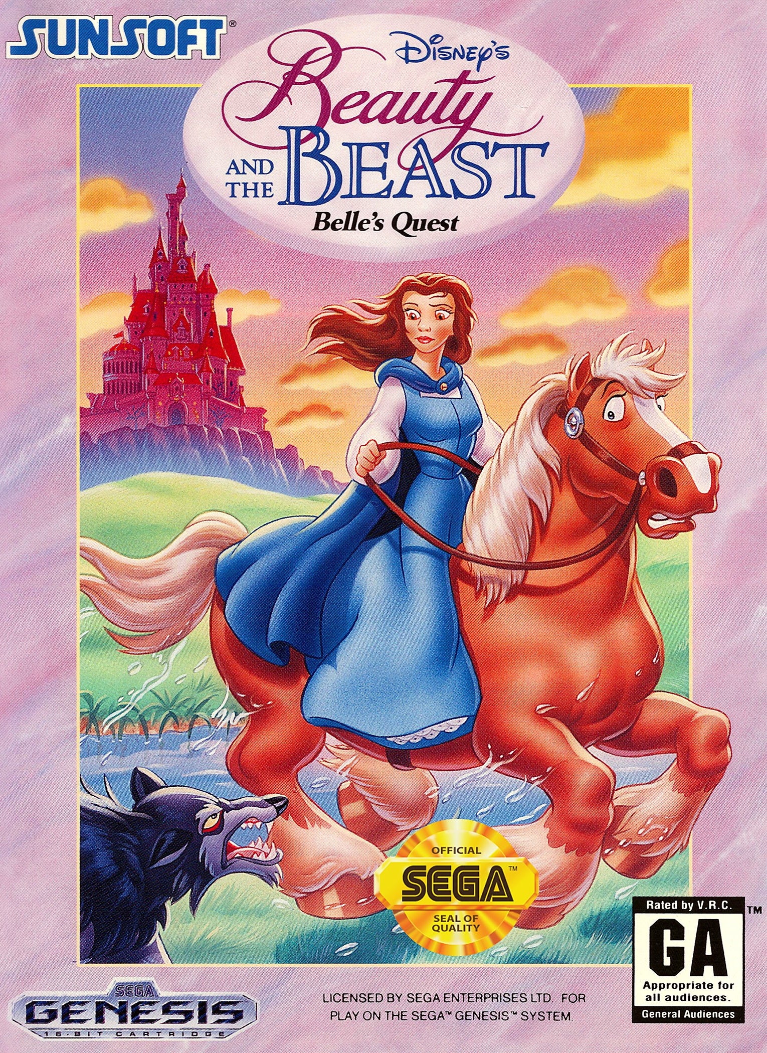 Beauty and the Beast: Belle's Quest Genesis - Video Game - Used - CaveGamers