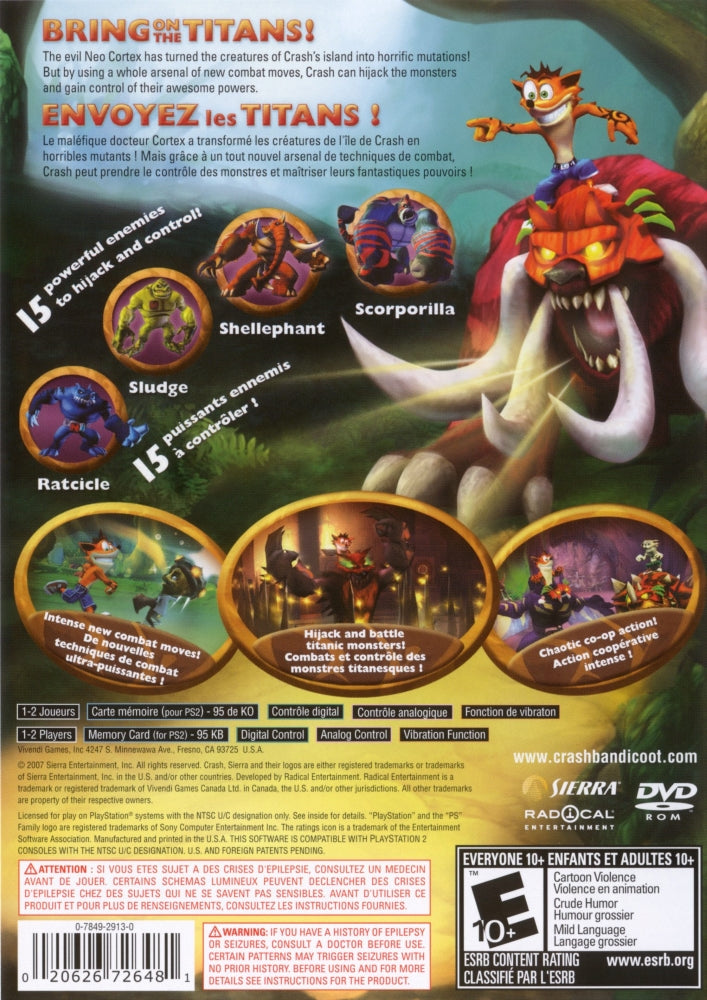 Crash of the Titans PS2 - Video Game - Used - CaveGamers - Image 2