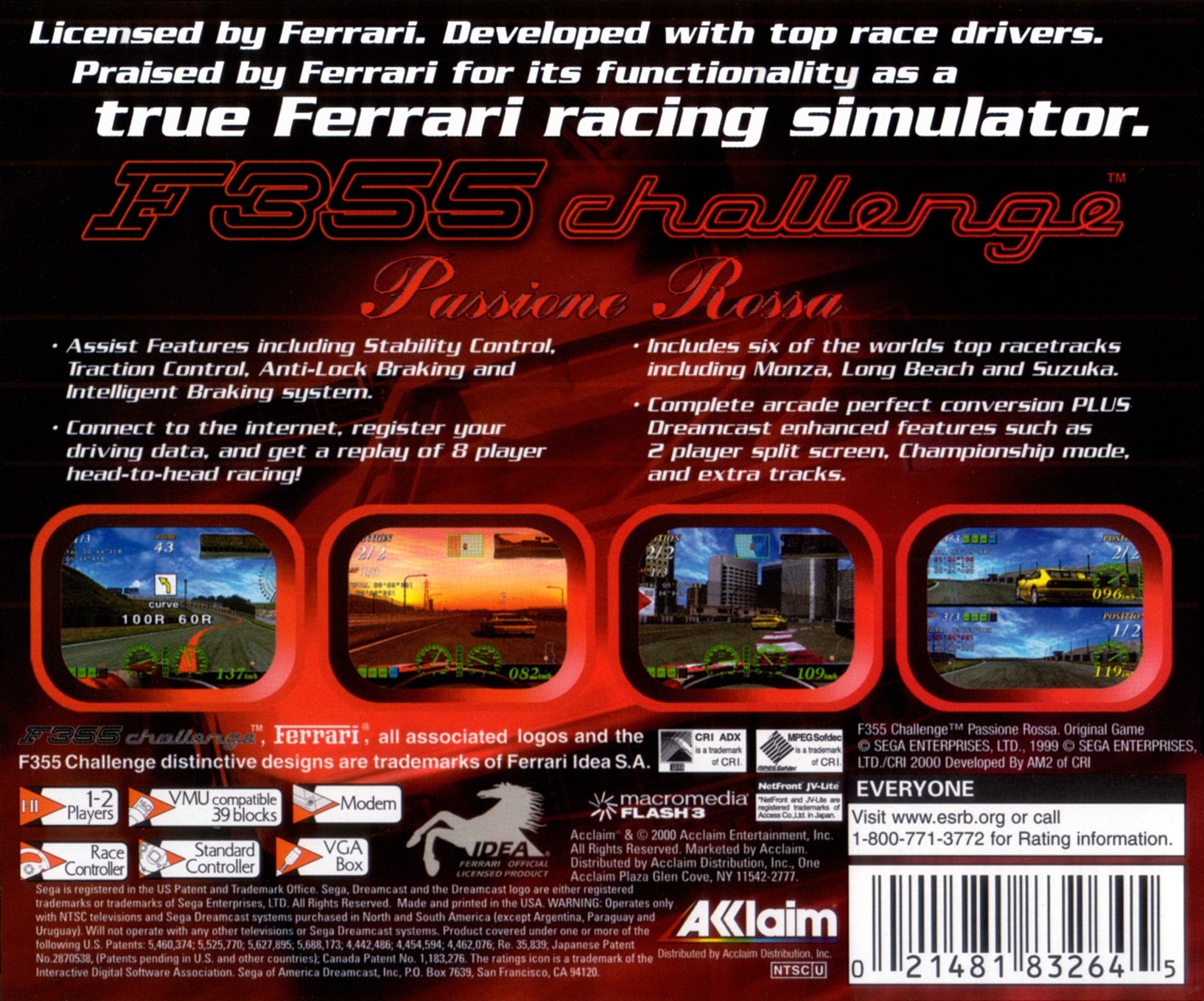 F355 Challenge DreamCast - Video Game - Used - CaveGamers - Image 2
