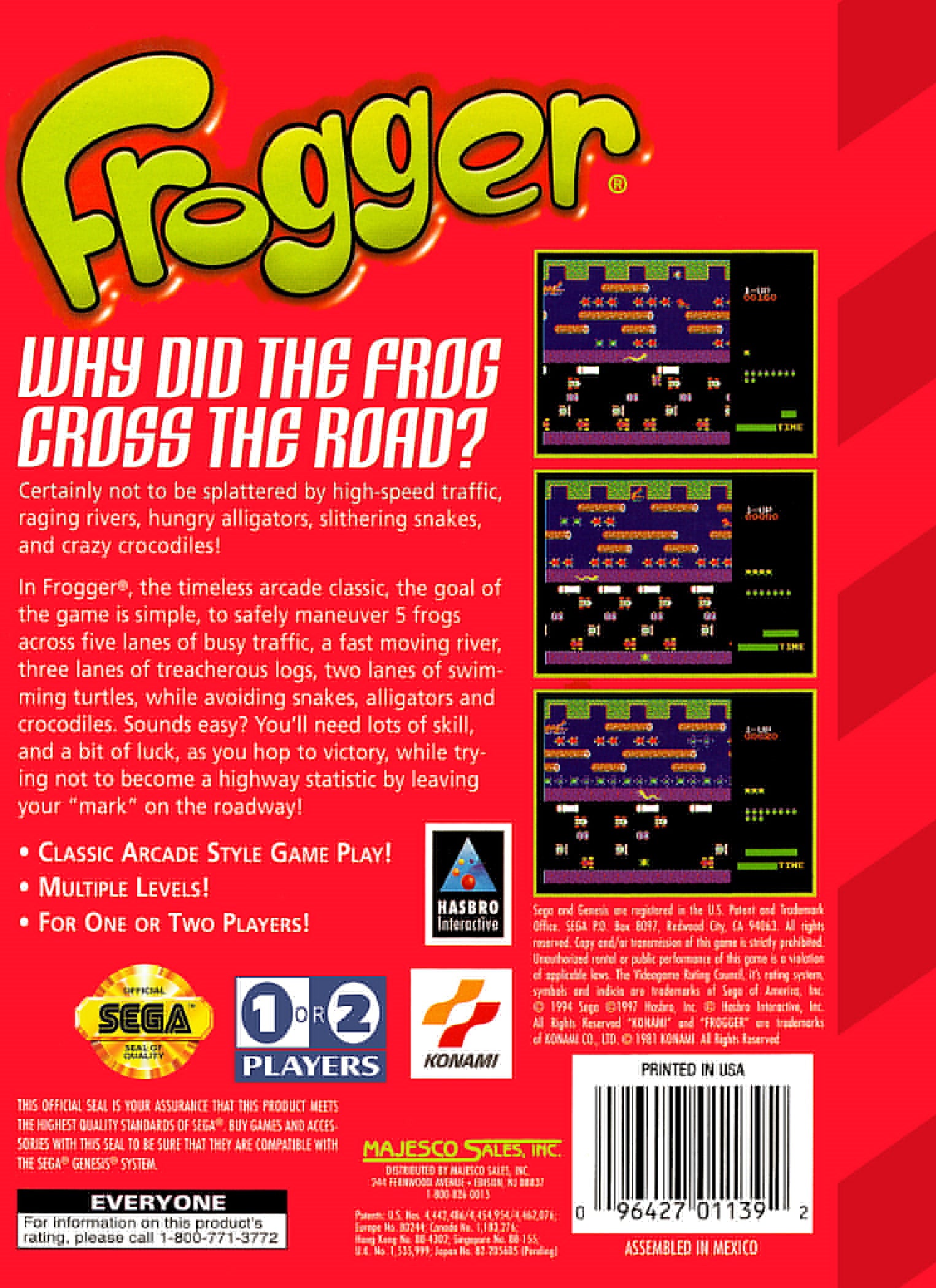 Frogger Genesis - Video Game - Used - CaveGamers - Image 2