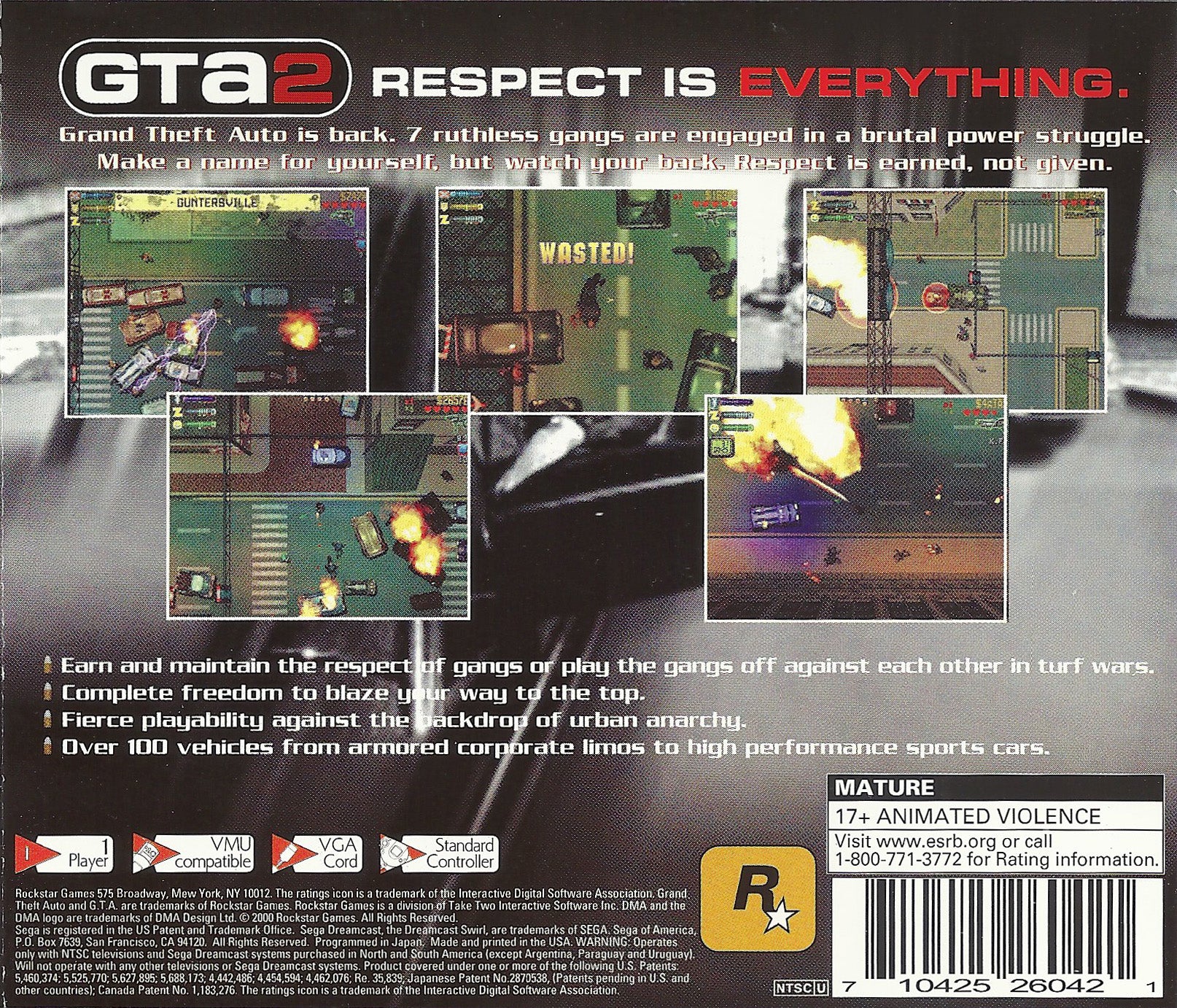 Grand Theft Auto 2 DreamCast - Video Game - Used - CaveGamers - Image 2