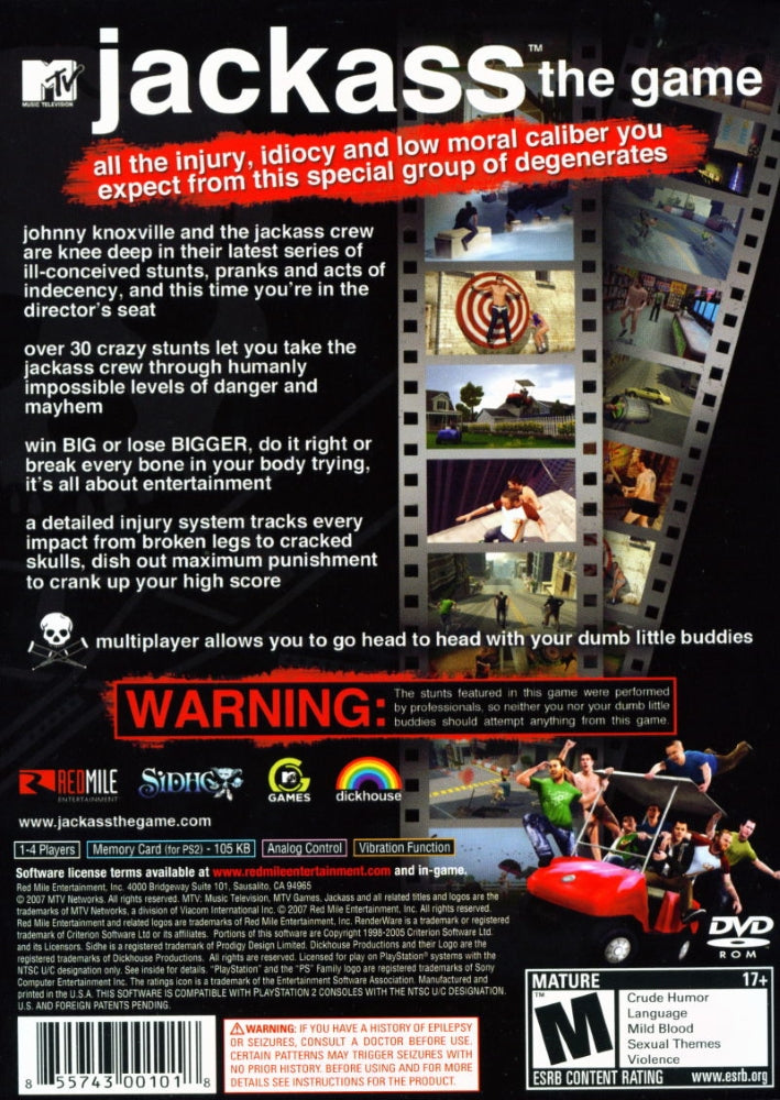 Jackass The Game PS2 - Video Game - Used - CaveGamers - Image 2