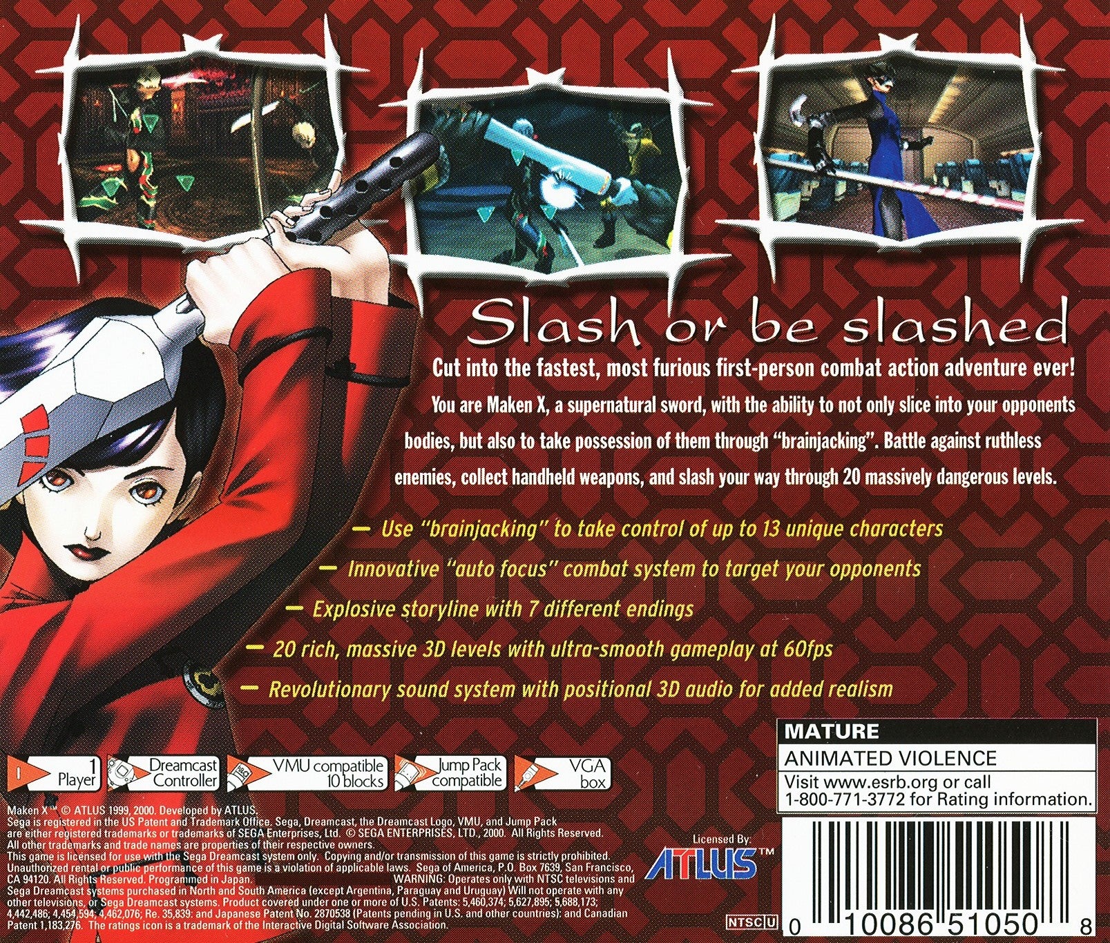 Maken X DreamCast - Video Game - Used - CaveGamers - Image 2