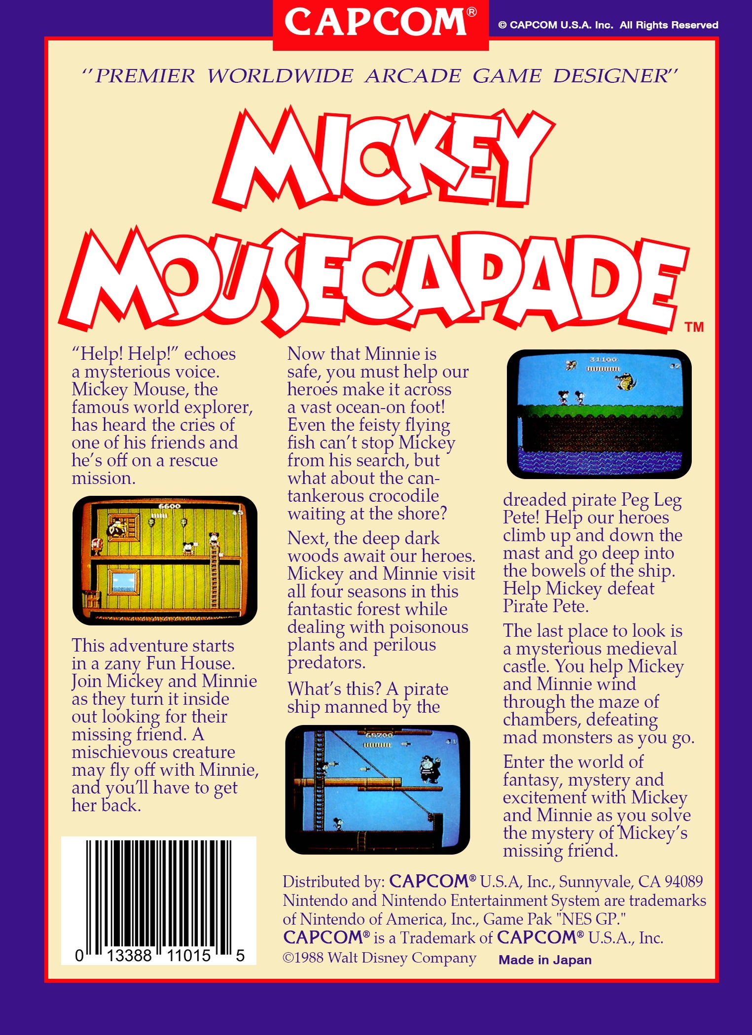 Mickey Mousecapade NES - Video Game - Used - CaveGamers - Image 2