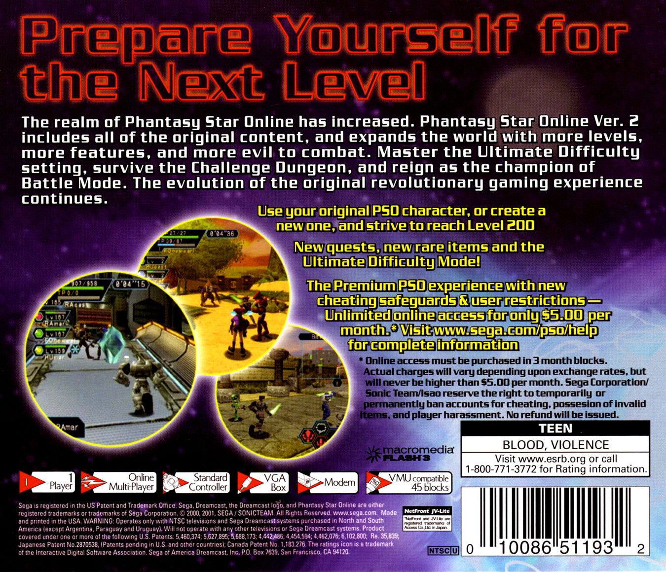 Phantasy Star Online Version 2 DreamCast - Video Game - Used - CaveGamers - Image 2
