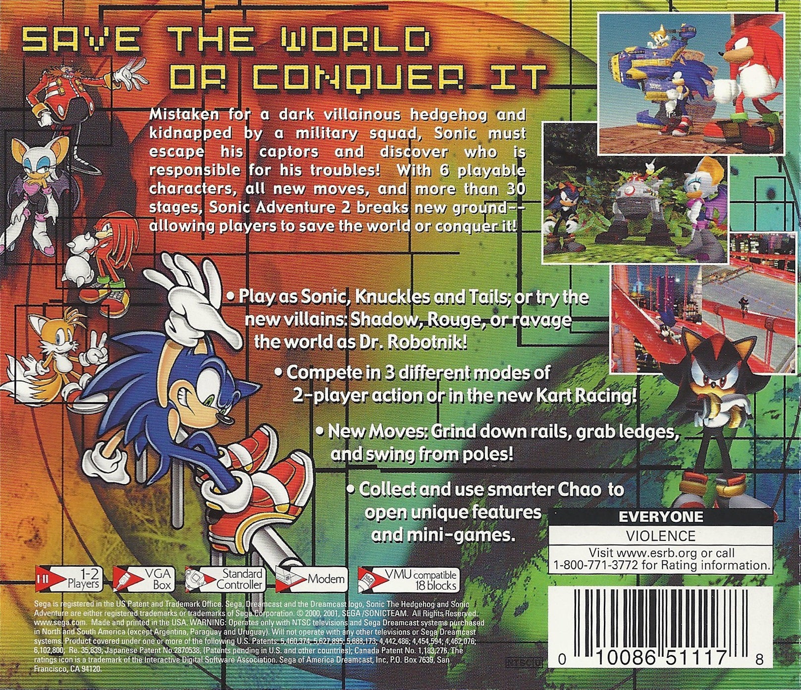Sonic Adventure 2 DreamCast - Video Game - Used - CaveGamers - Image 2