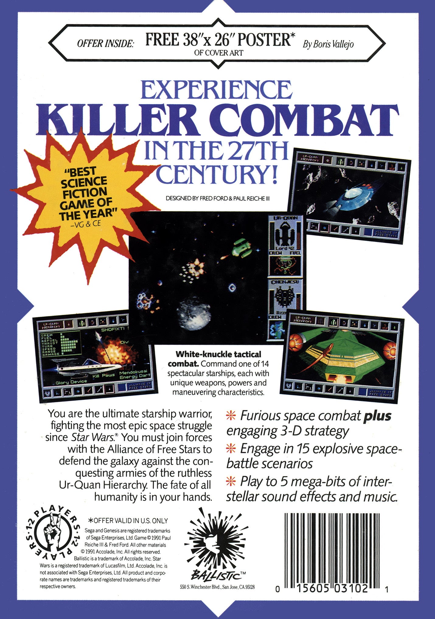 Star Control Genesis - Video Game - Used - CaveGamers - Image 2