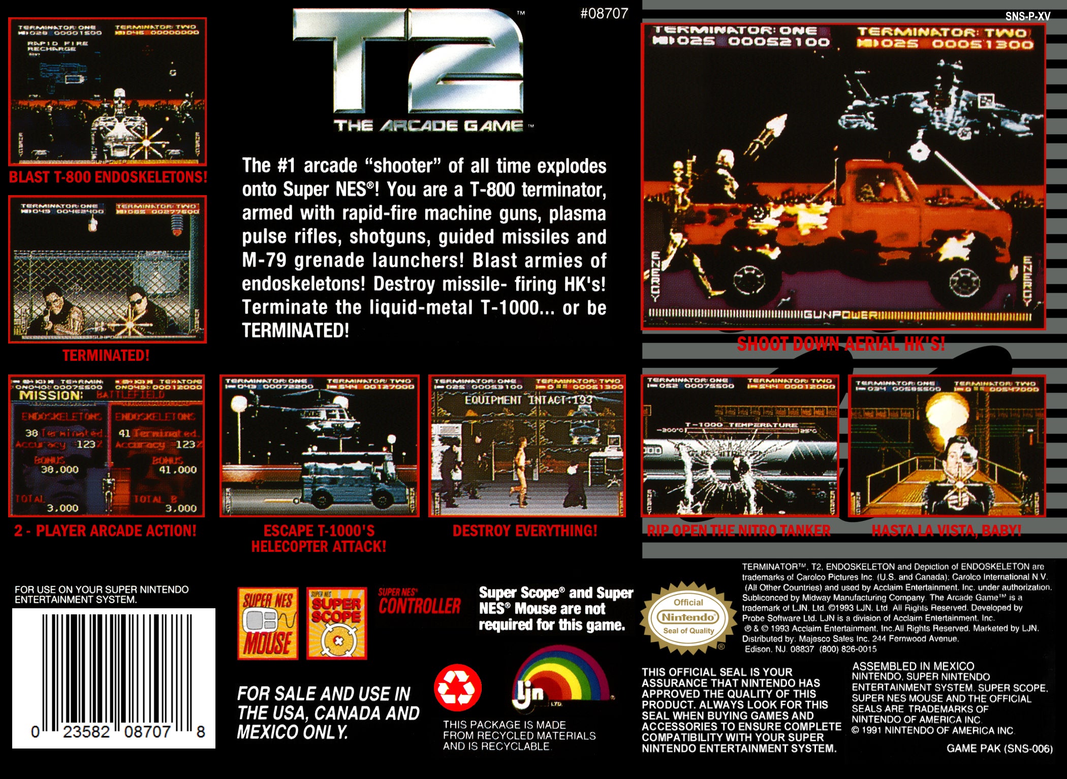 T2 The Arcade Game SNES - Video Game - Used - CaveGamers - Image 2
