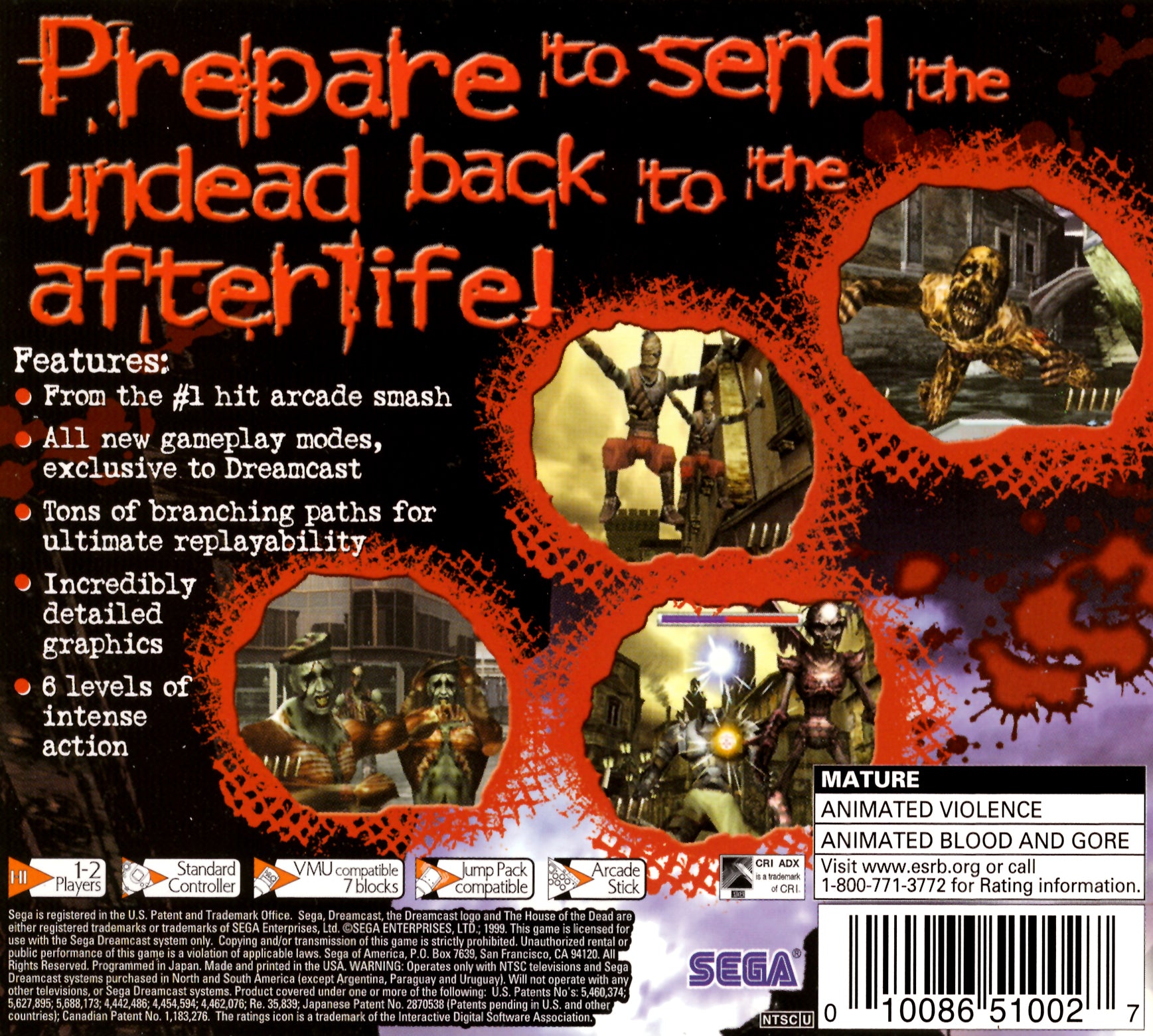 The House of the Dead 2 DreamCast - Video Game - Used - CaveGamers - Image 2