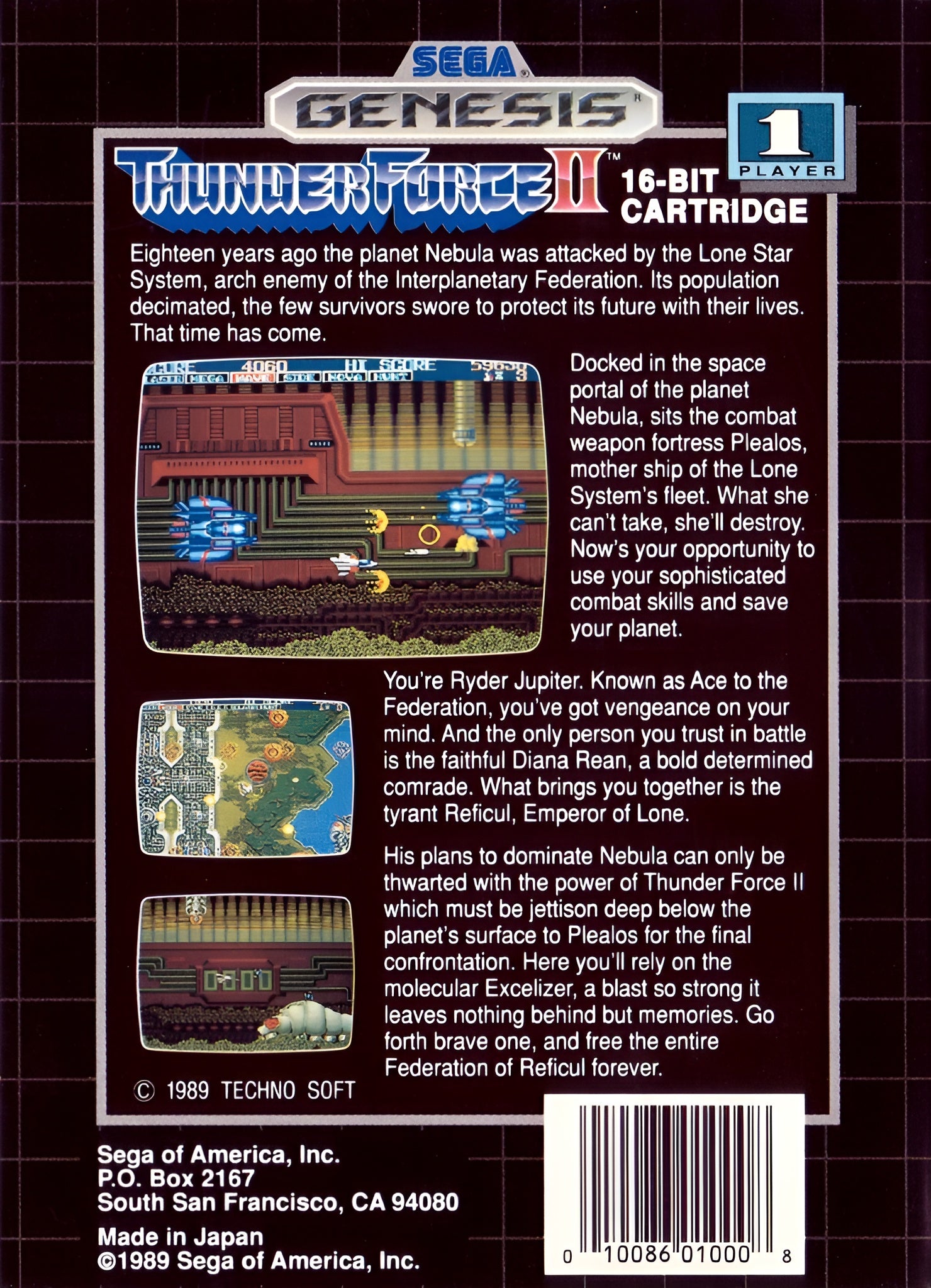 Thunder Force II Genesis - Video Game - Used - CaveGamers - Image 2