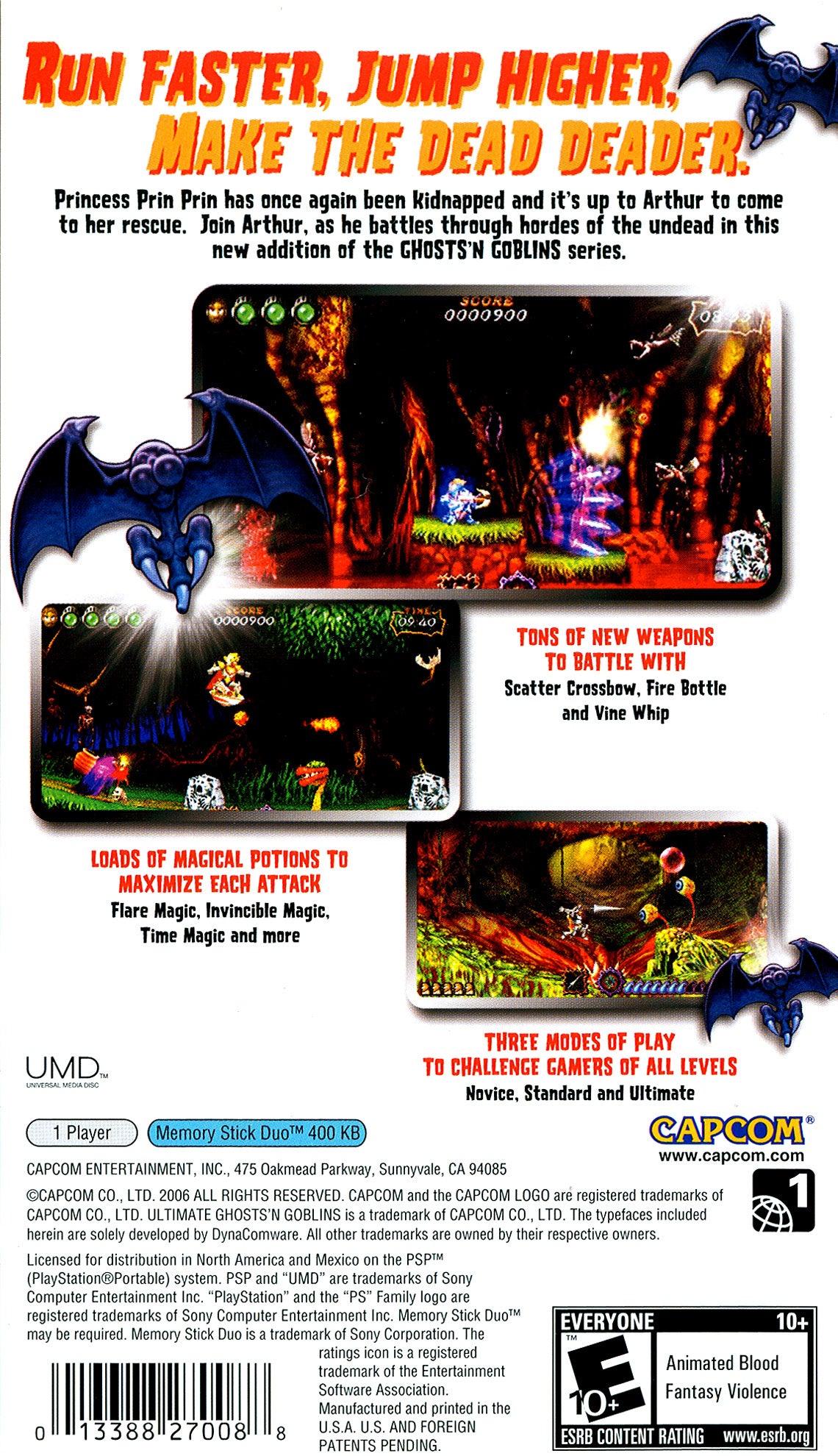 Ultimate Ghosts 'n Goblins PSP - Video Game - Used - CaveGamers - Image 2