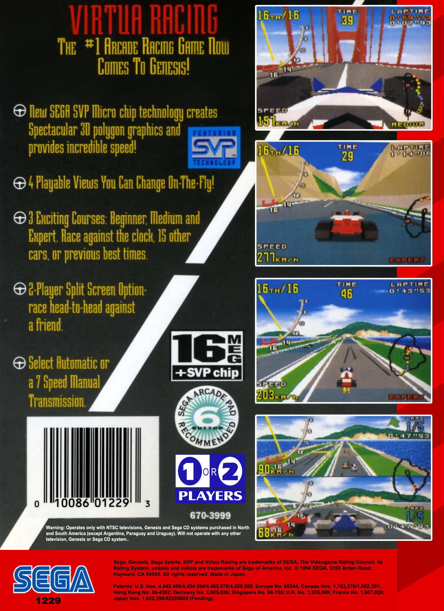 Virtua Racing Genesis - Video Game - Used - CaveGamers - Image 2