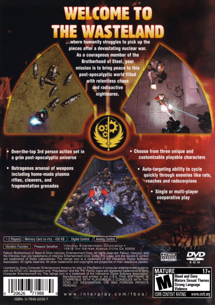 Fallout Brotherhood of Steel PS2 - Video Game - Used - CaveGamers - Image 2