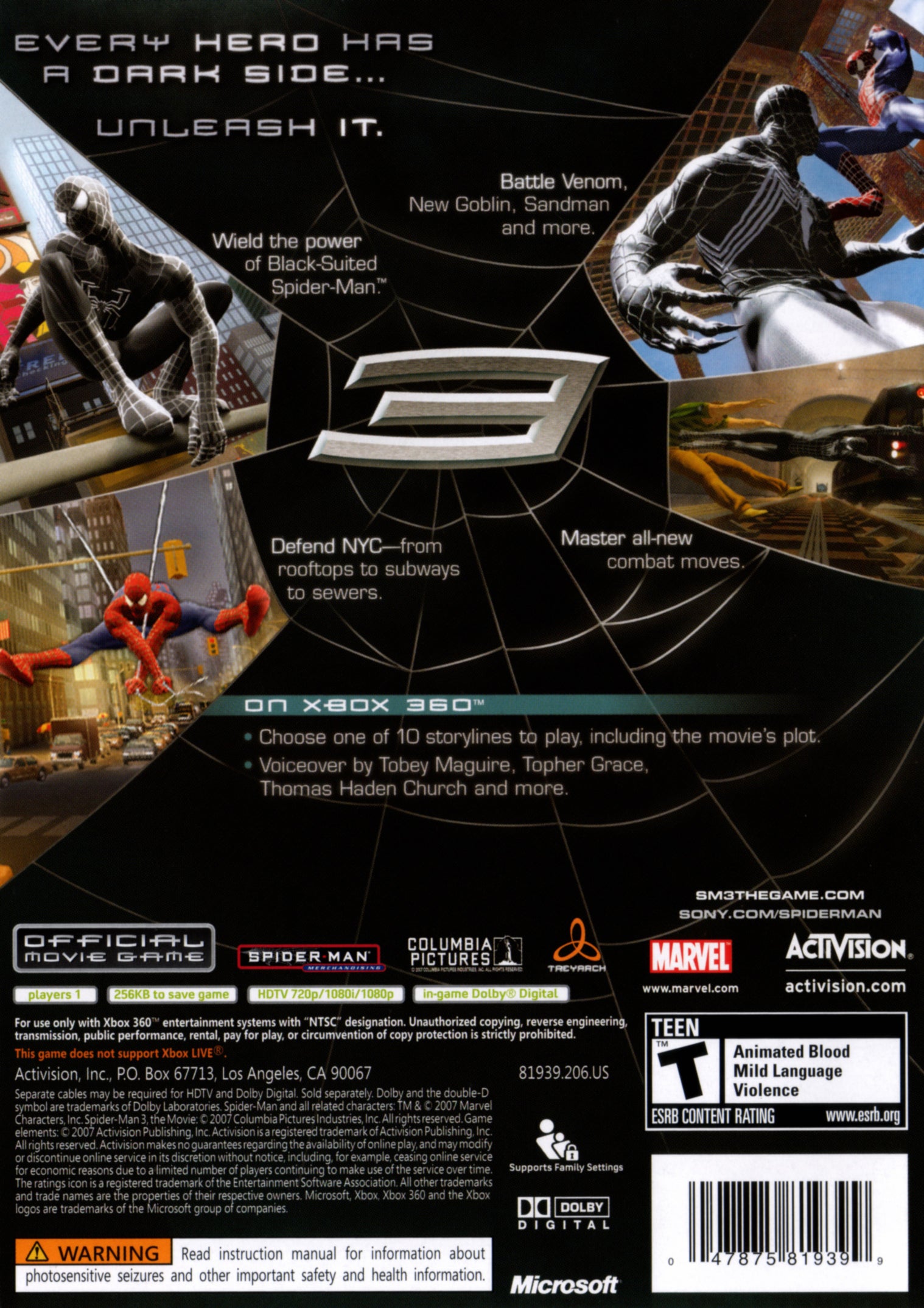 Spider-Man 3 Xbox 360 - Video Game - Used - CaveGamers - Image 2