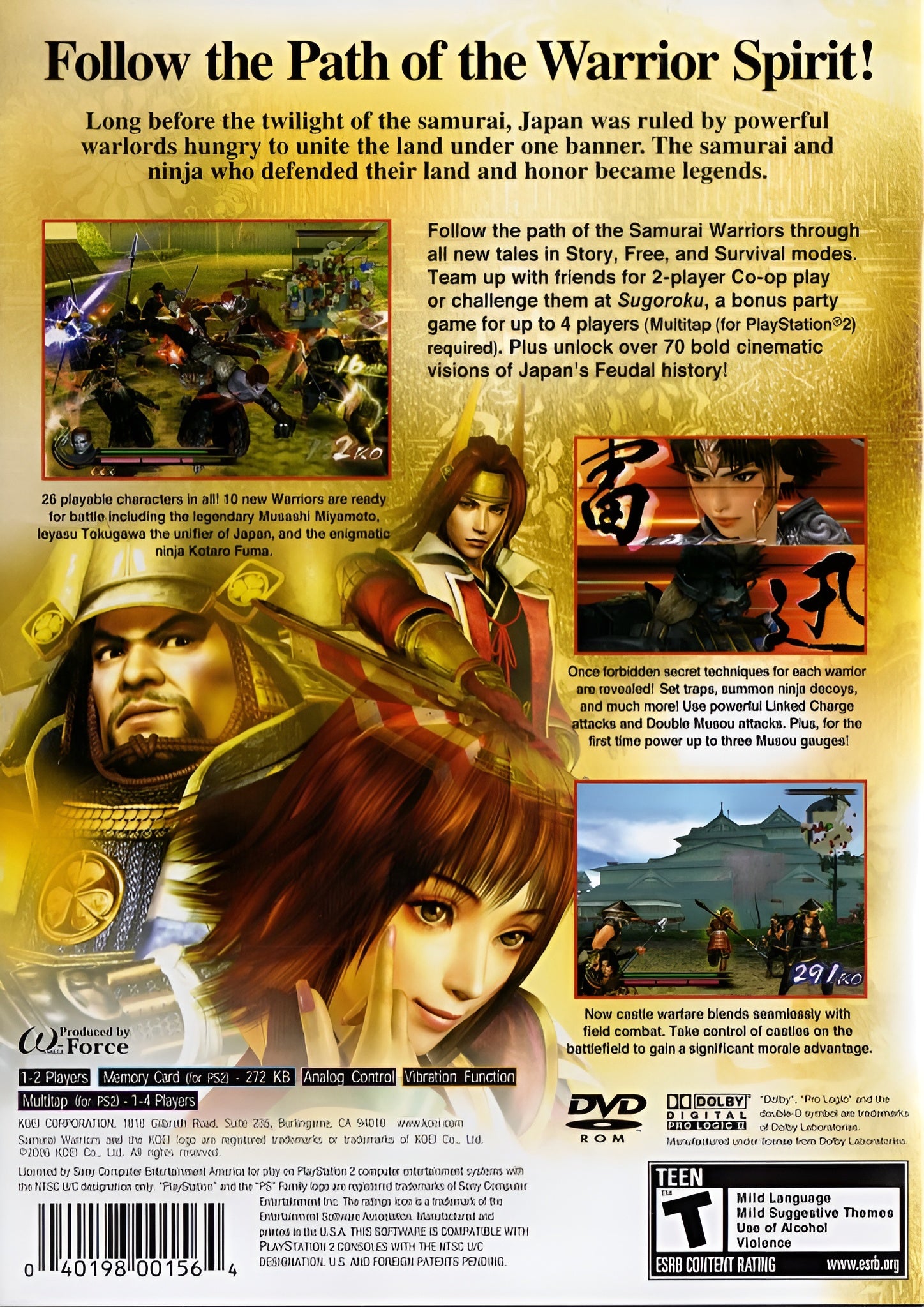 Samurai Warriors 2 PS2 - Video Game - Used - CaveGamers - Image 2