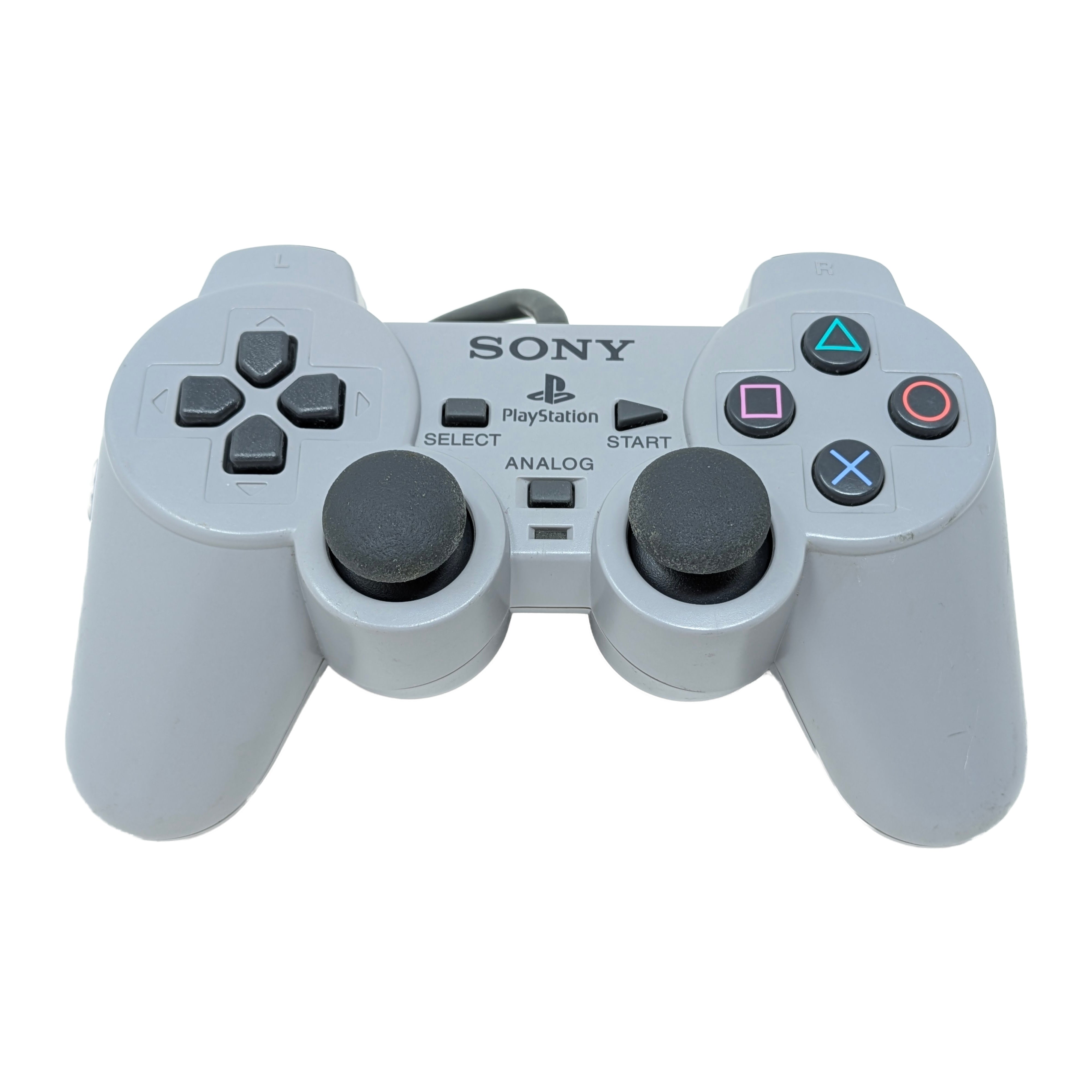 Playstation Dualshock Analog Controller - Gray - Video Game Accessory - Used - CaveGamers