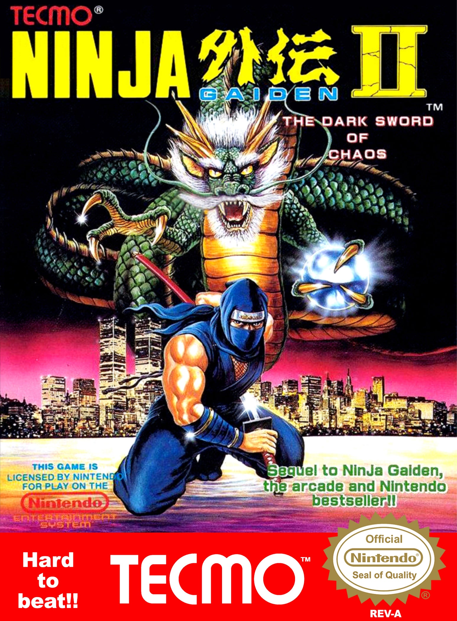 Ninja Gaiden II The Dark Sword of Chaos NES - Video Game - Used - CaveGamers