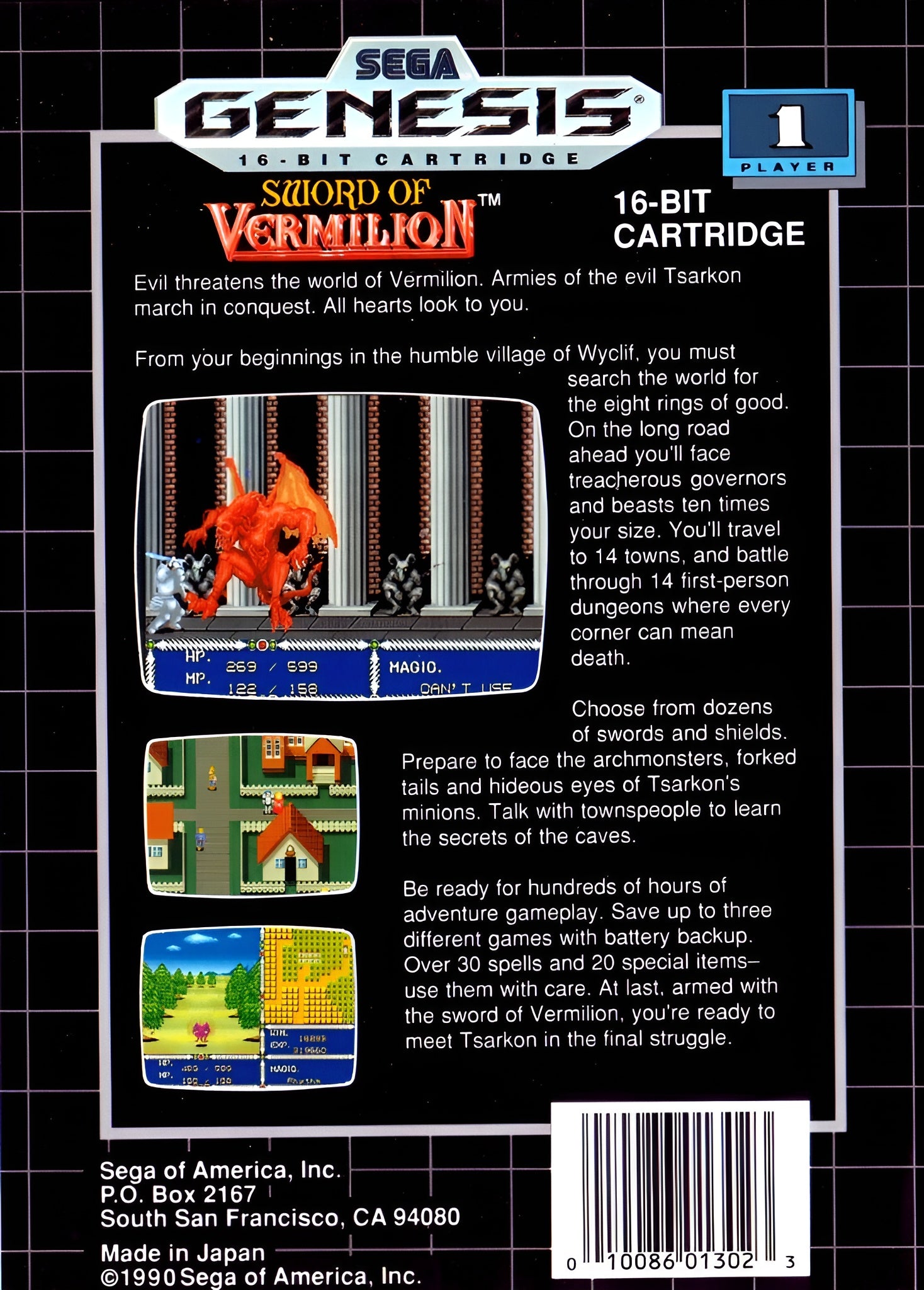 Sword of Vermilion Genesis - Video Game - Used - CaveGamers - Image 2