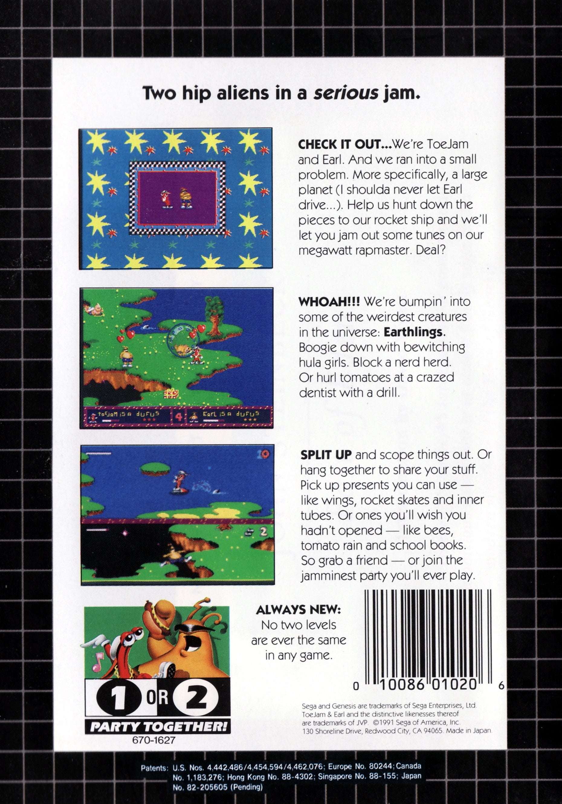ToeJam and Earl Genesis - Video Game - Used - CaveGamers - Image 2