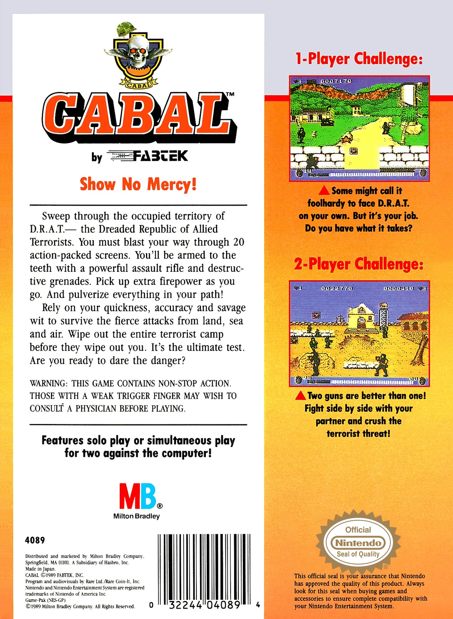 Cabal NES - Video Game - Used - CaveGamers - Image 2