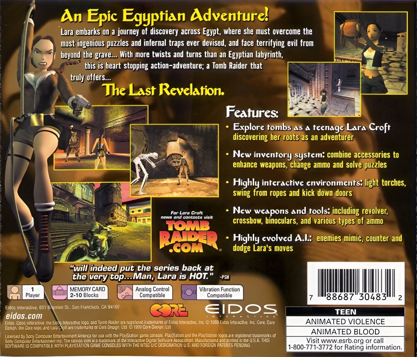 Tomb Raider: The Last Revelation Playstation - Video Game - Used - CaveGamers - Image 2