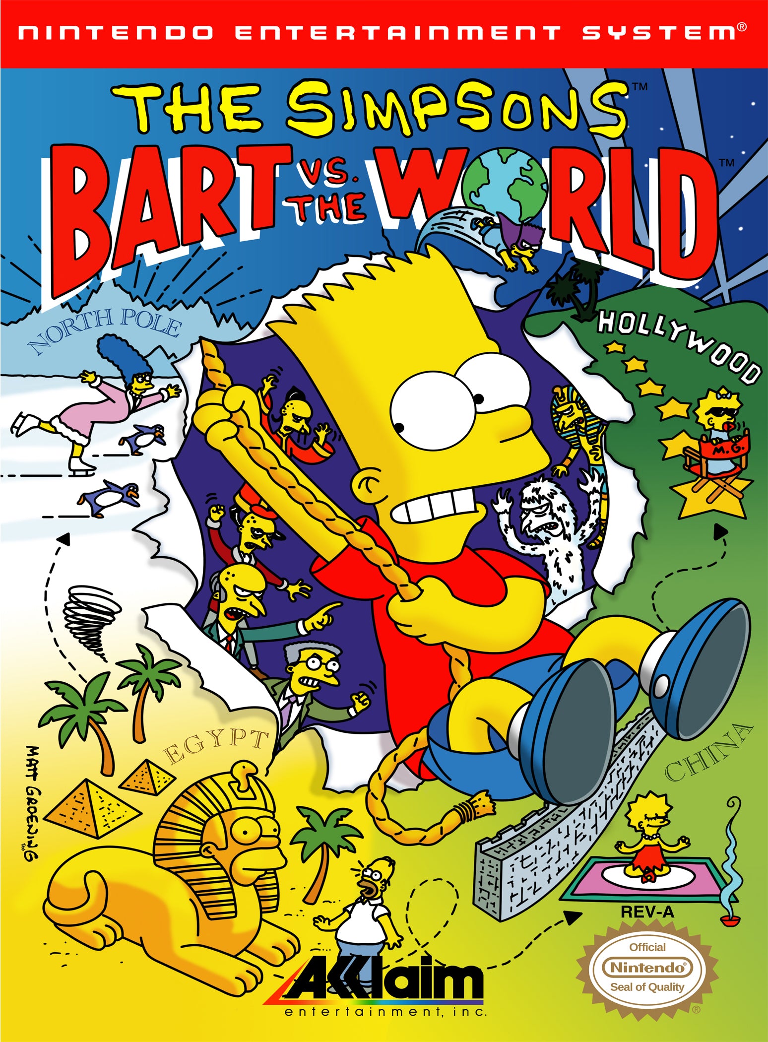 The Simpsons Bart vs the World NES - Video Game - Used - CaveGamers