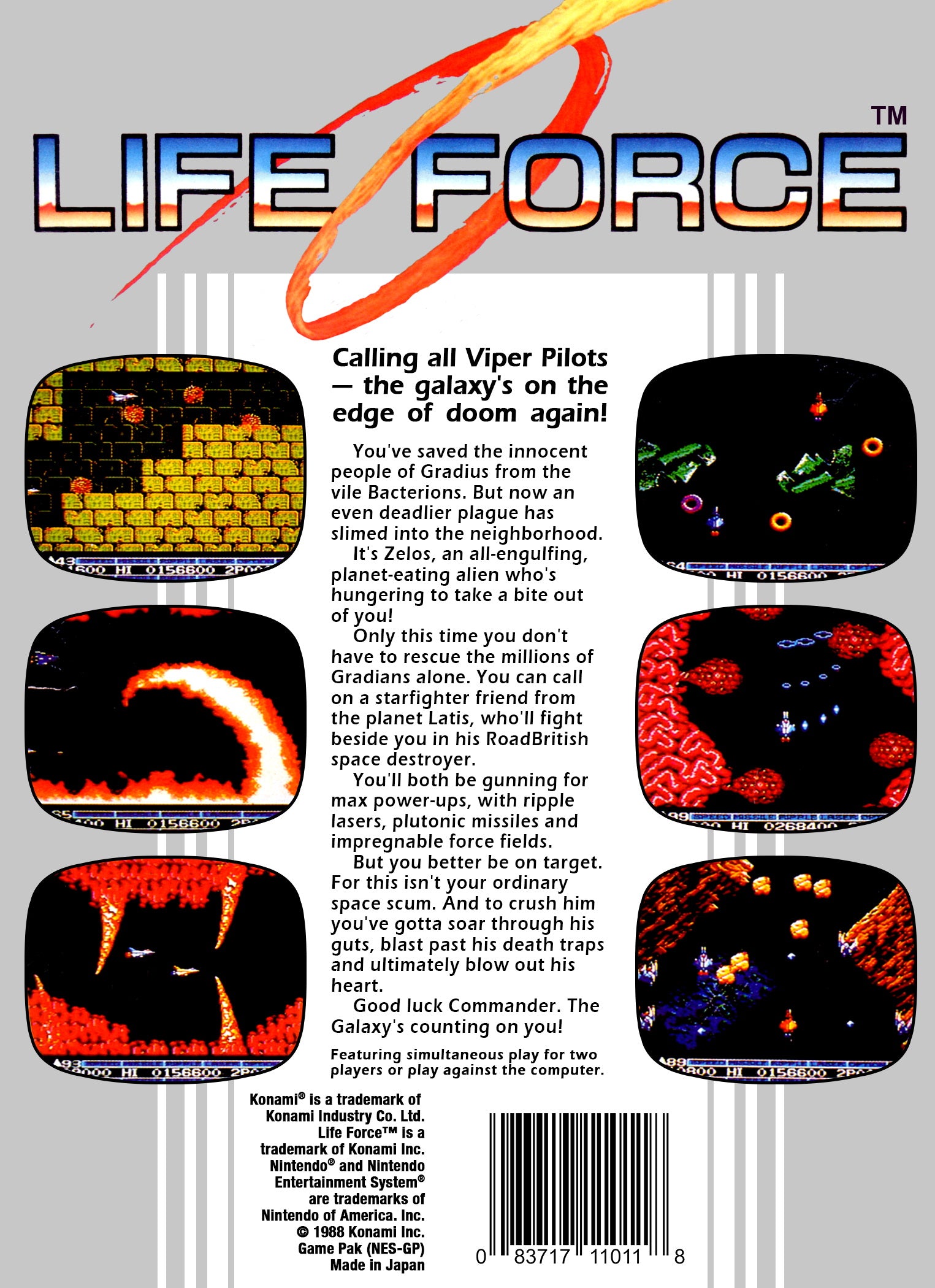 Life Force NES - Video Game - Used - CaveGamers - Image 2
