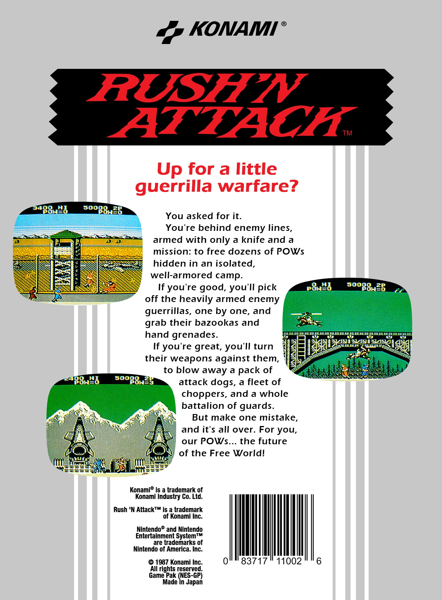 Rush'n Attack NES - Video Game - Used - CaveGamers - Image 2