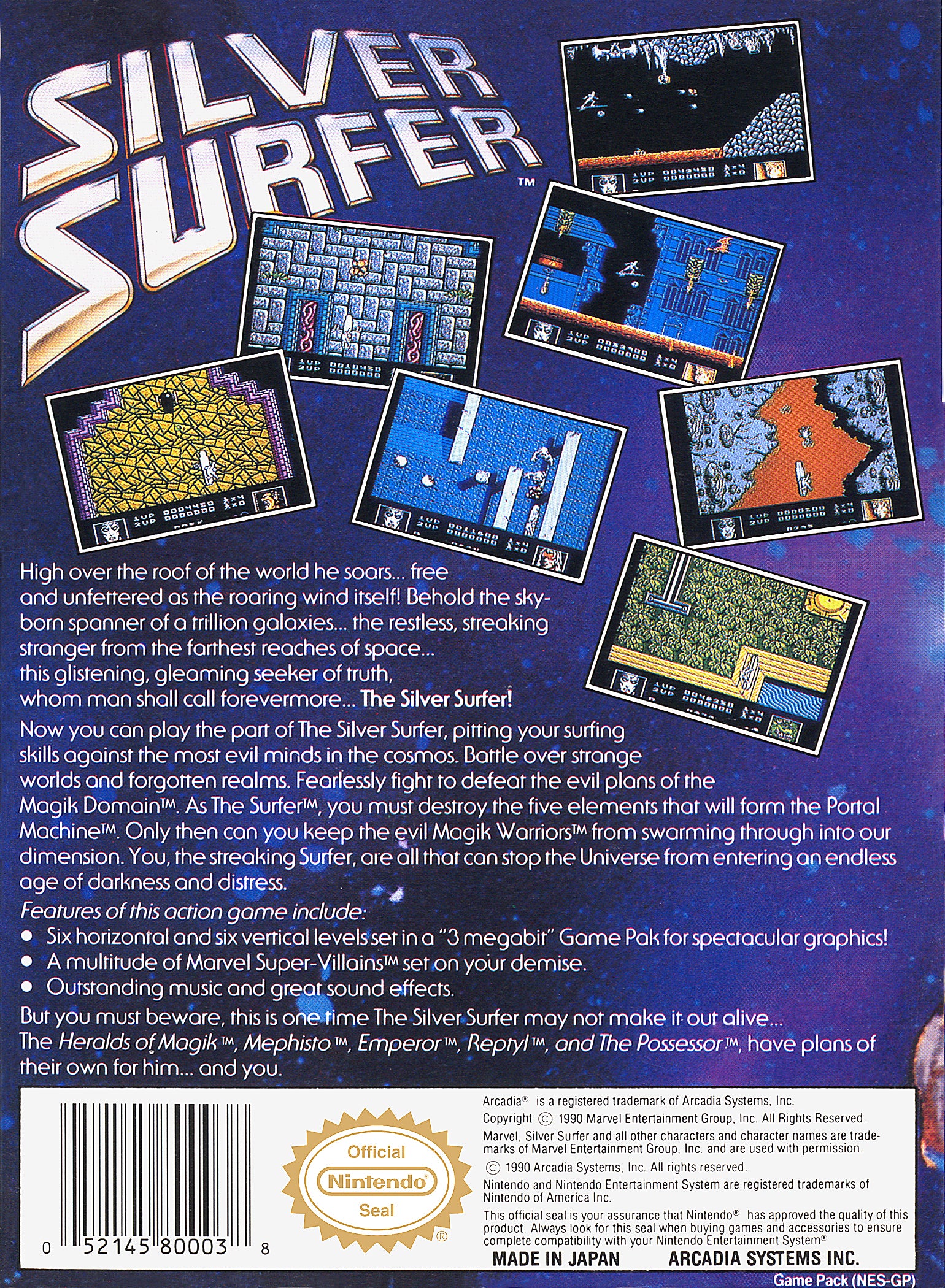 Silver Surfer NES - Video Game - Used - CaveGamers - Image 2