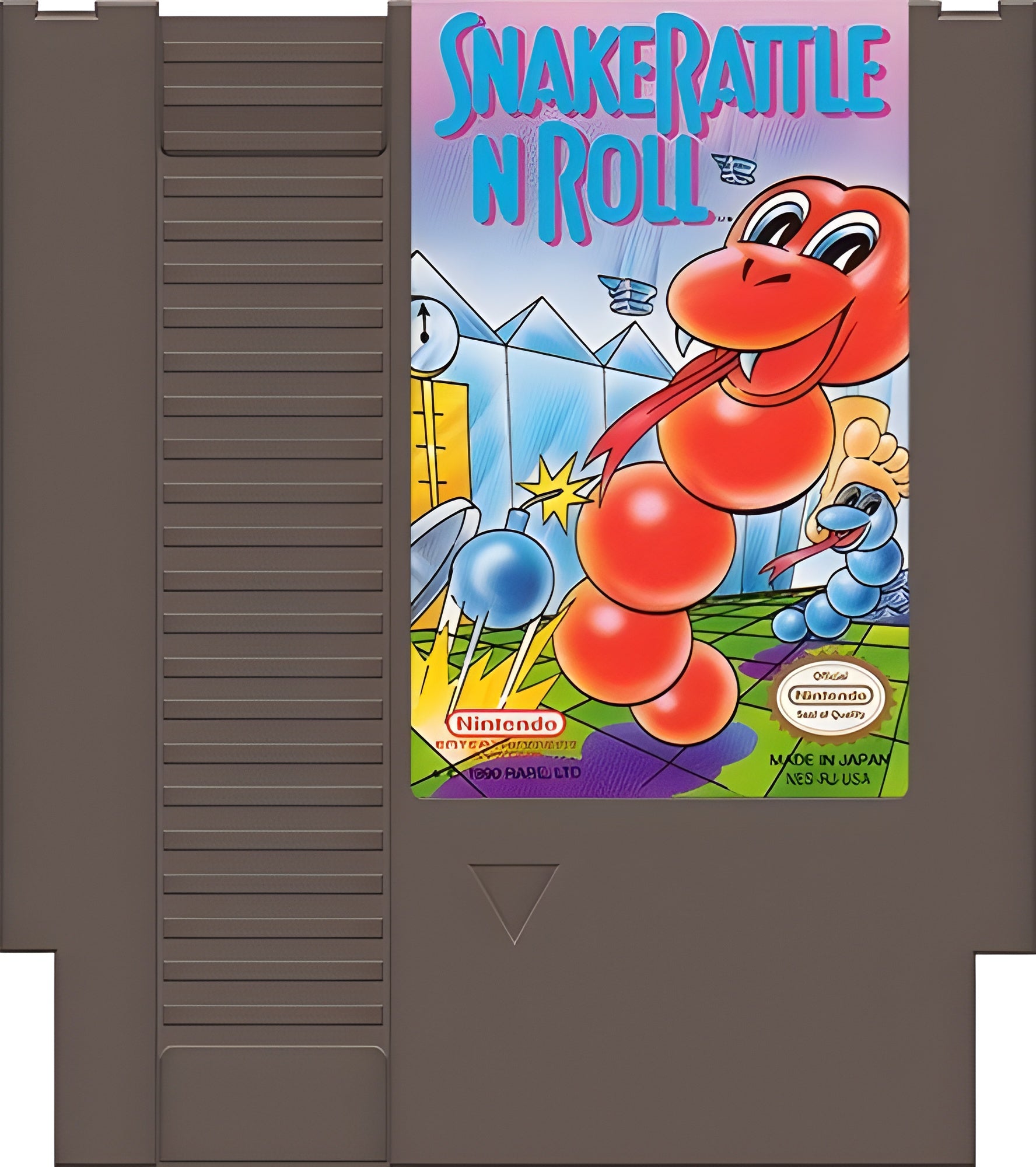 Snake Rattle n Roll NES - Video Game - Used - CaveGamers - Image 3