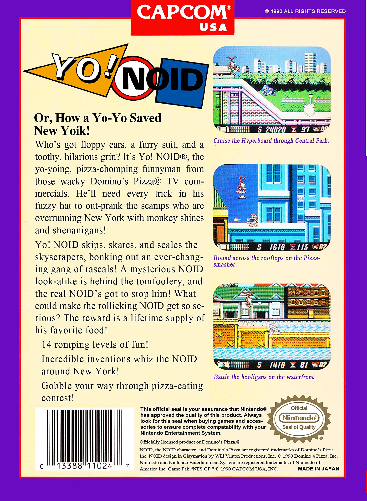 Yo Noid NES - Video Game - Used - CaveGamers - Image 2