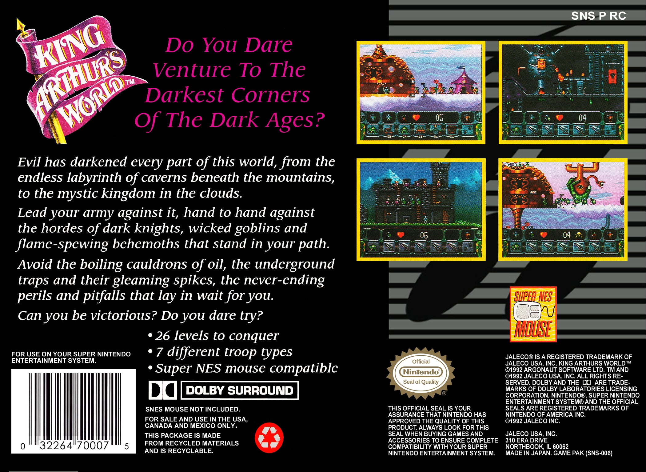 King Arthur's World SNES - Video Game - Used - CaveGamers - Image 2