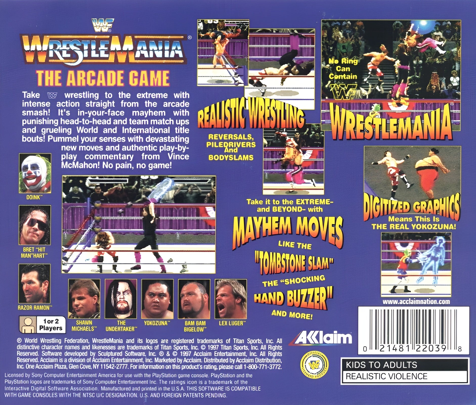 WrestleMania: The Arcade Game Playstation - Video Game - Used - CaveGamers - Image 2
