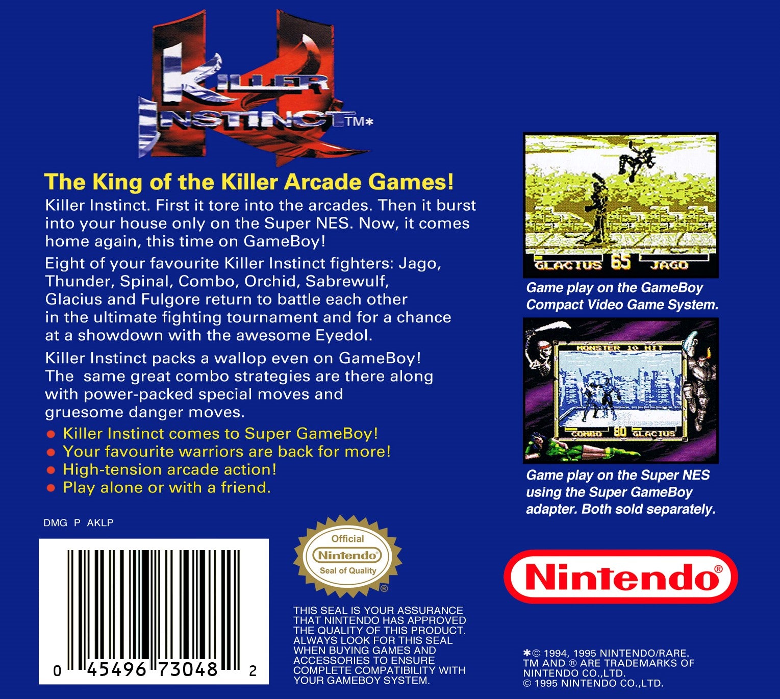 Killer Instinct Game Boy - Video Game - Used - CaveGamers - Image 2