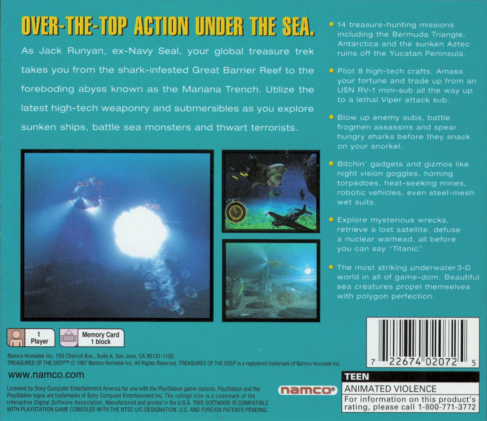 Treasures of the Deep Playstation - Video Game - Used - CaveGamers - Image 2
