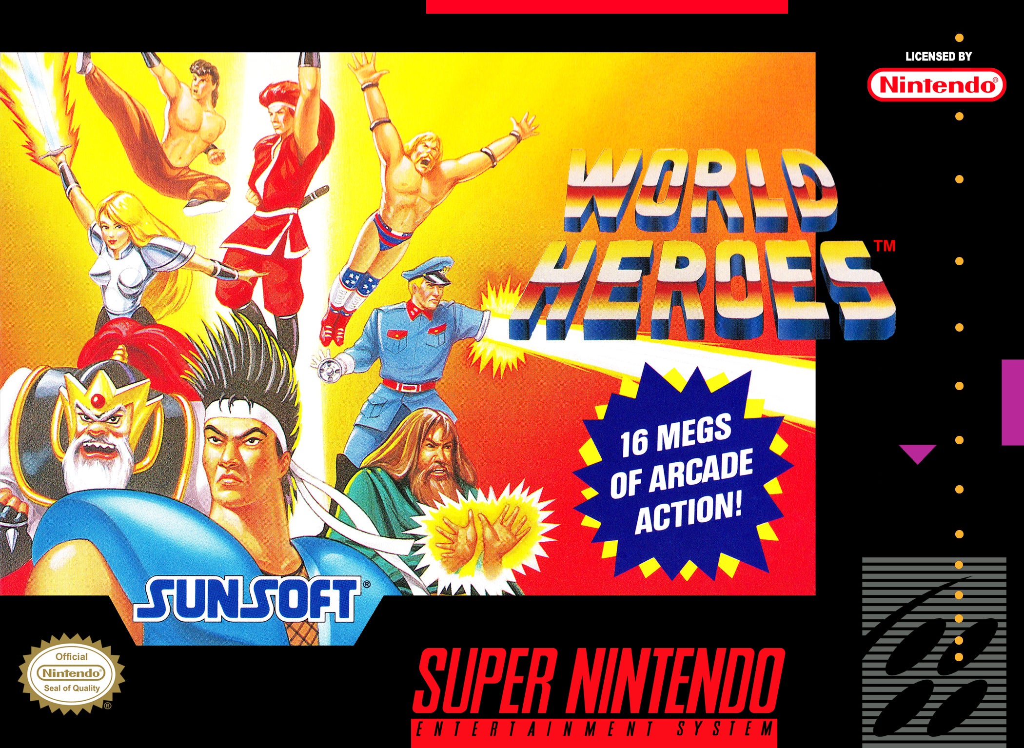 World Heroes SNES - Video Game - Used - CaveGamers